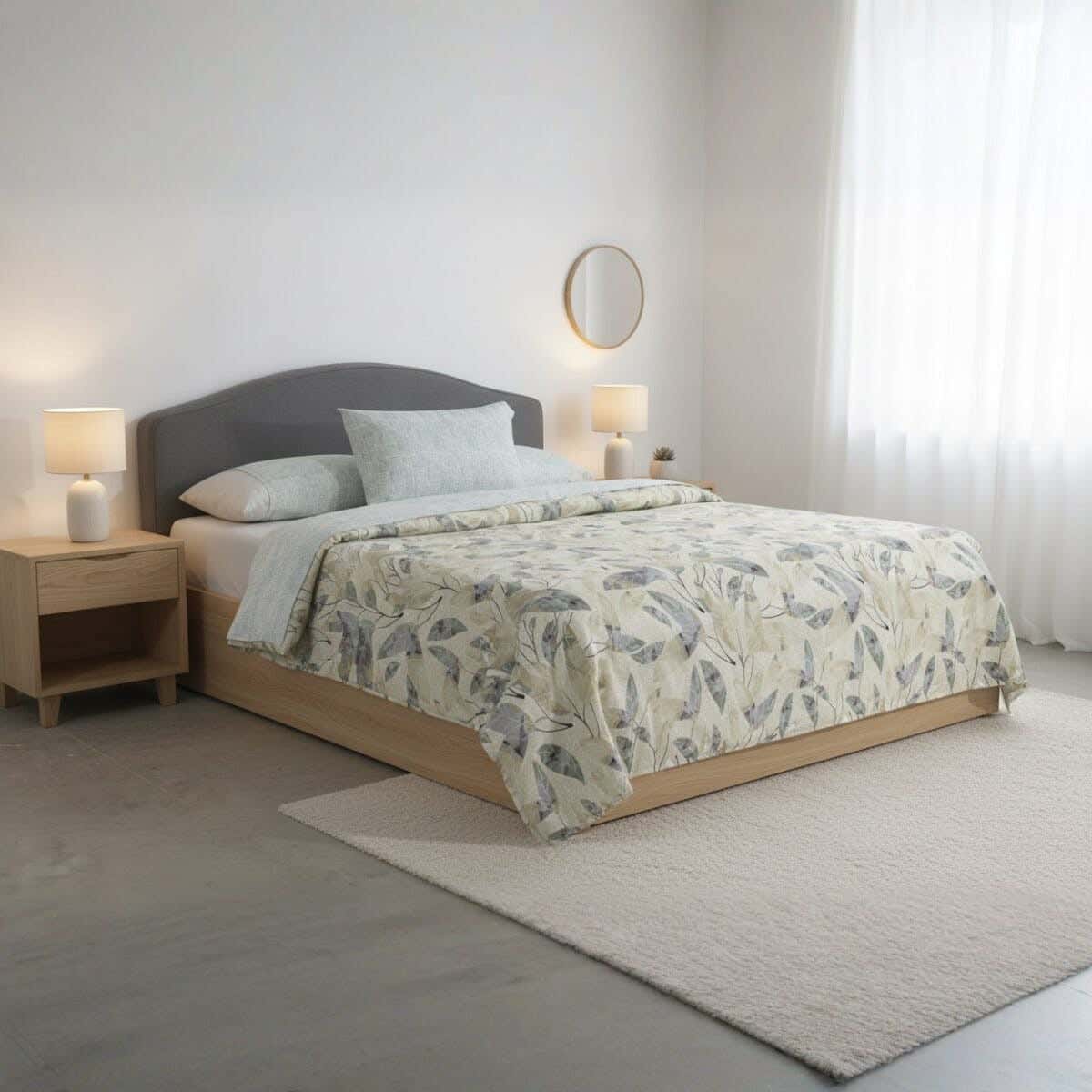 Hugee Cotton Bed Sheet Set, 6 Pieces, 240×180 cm, 2300 gm - Multicolor