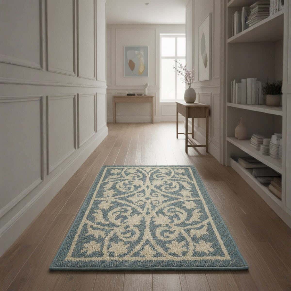 Mac Mirage Rubber Rug, 75×110 cm - Light Blue Beige
