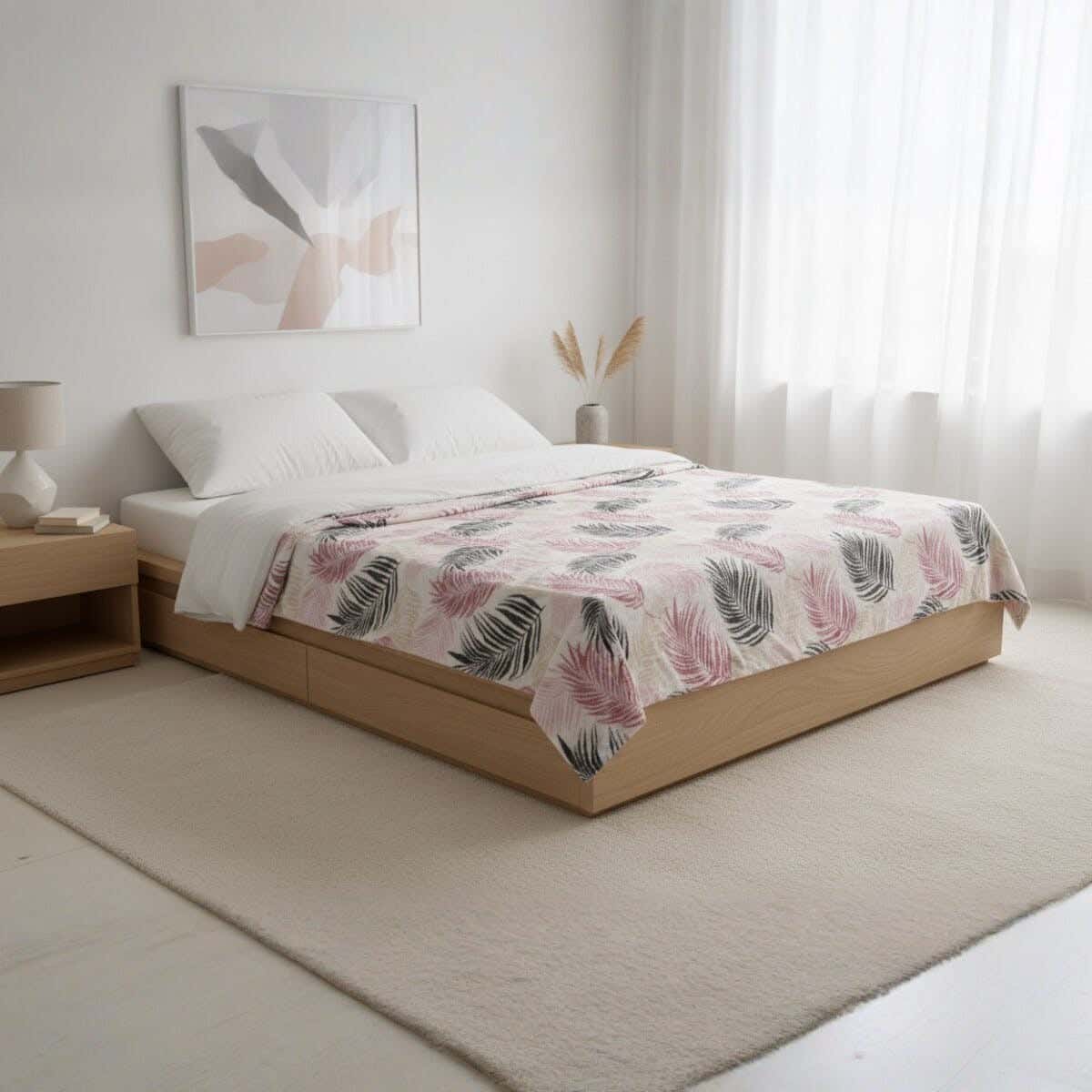 Dragon Velvet Bed Heater, 210×220 cm, 930 gm - Multicolor