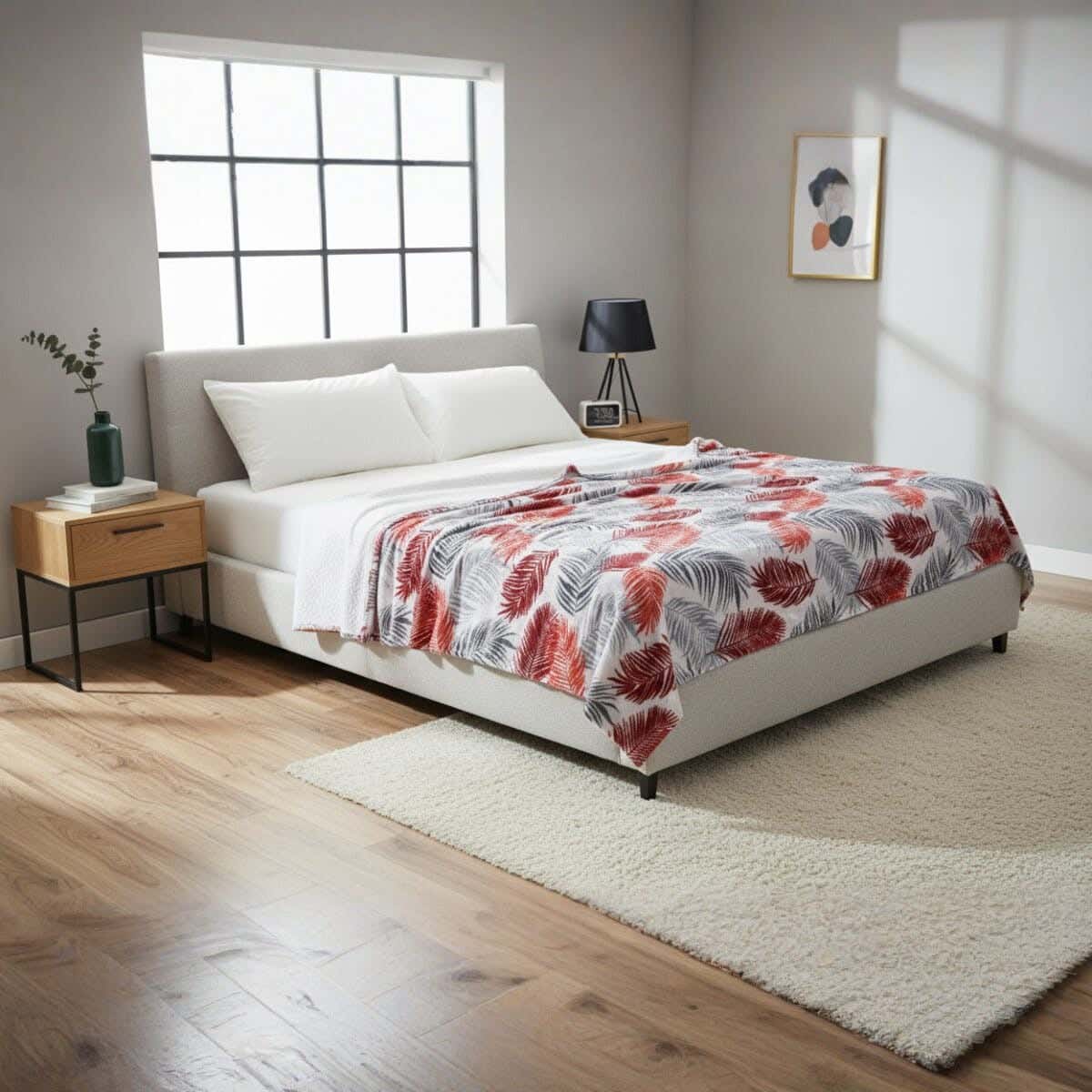 Dragon Velvet Bed Heater, 210×220 cm, 930 gm - Multicolor