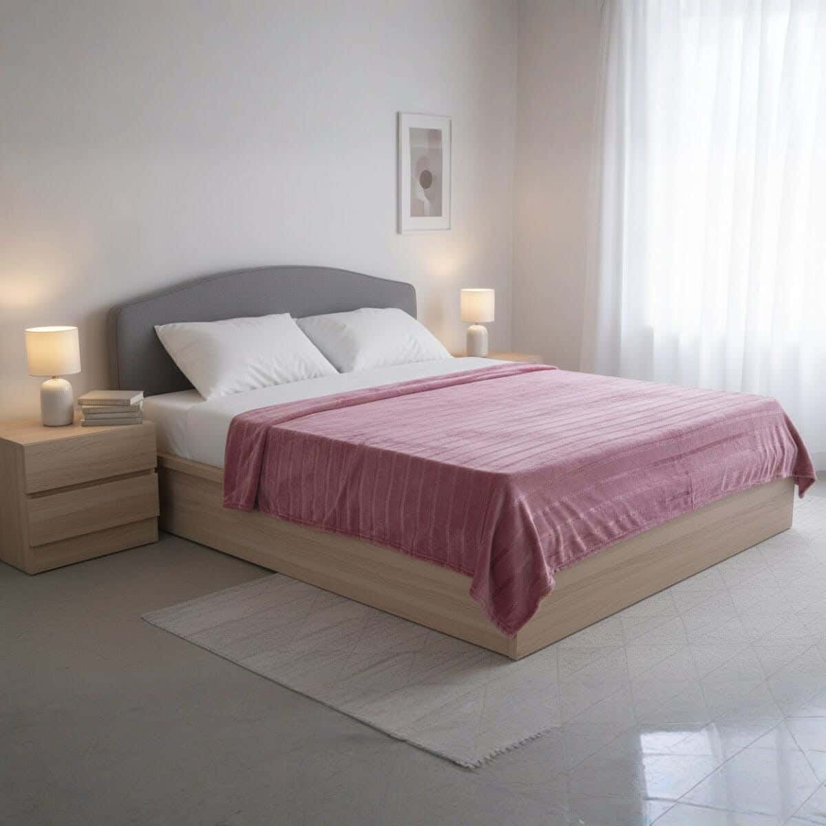 Dragon Velvet Bed Heater, 200×210 cm, 1060 gm - Cashmere