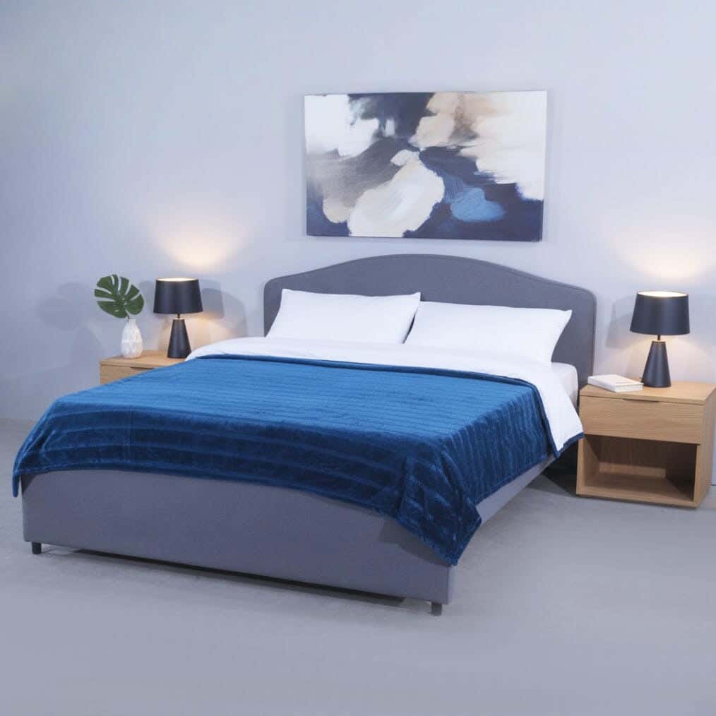 Dragon Velvet Bed Heater, 200×210 cm, 1060 gm - Petrol