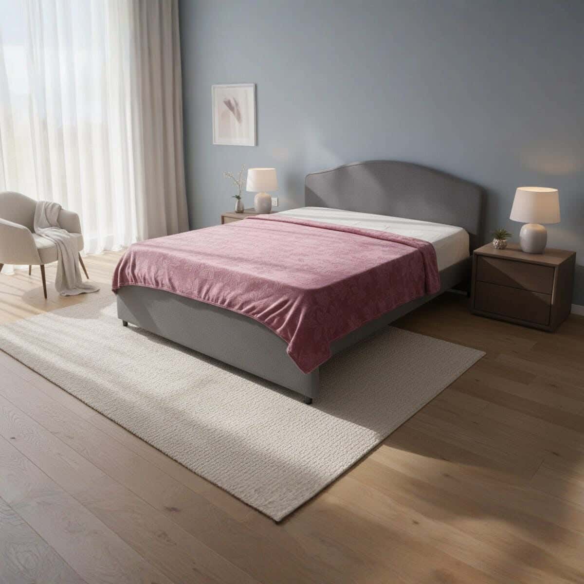 Dragon Velvet Bed Heater, 210×190 cm, 730 gm - Cashmere
