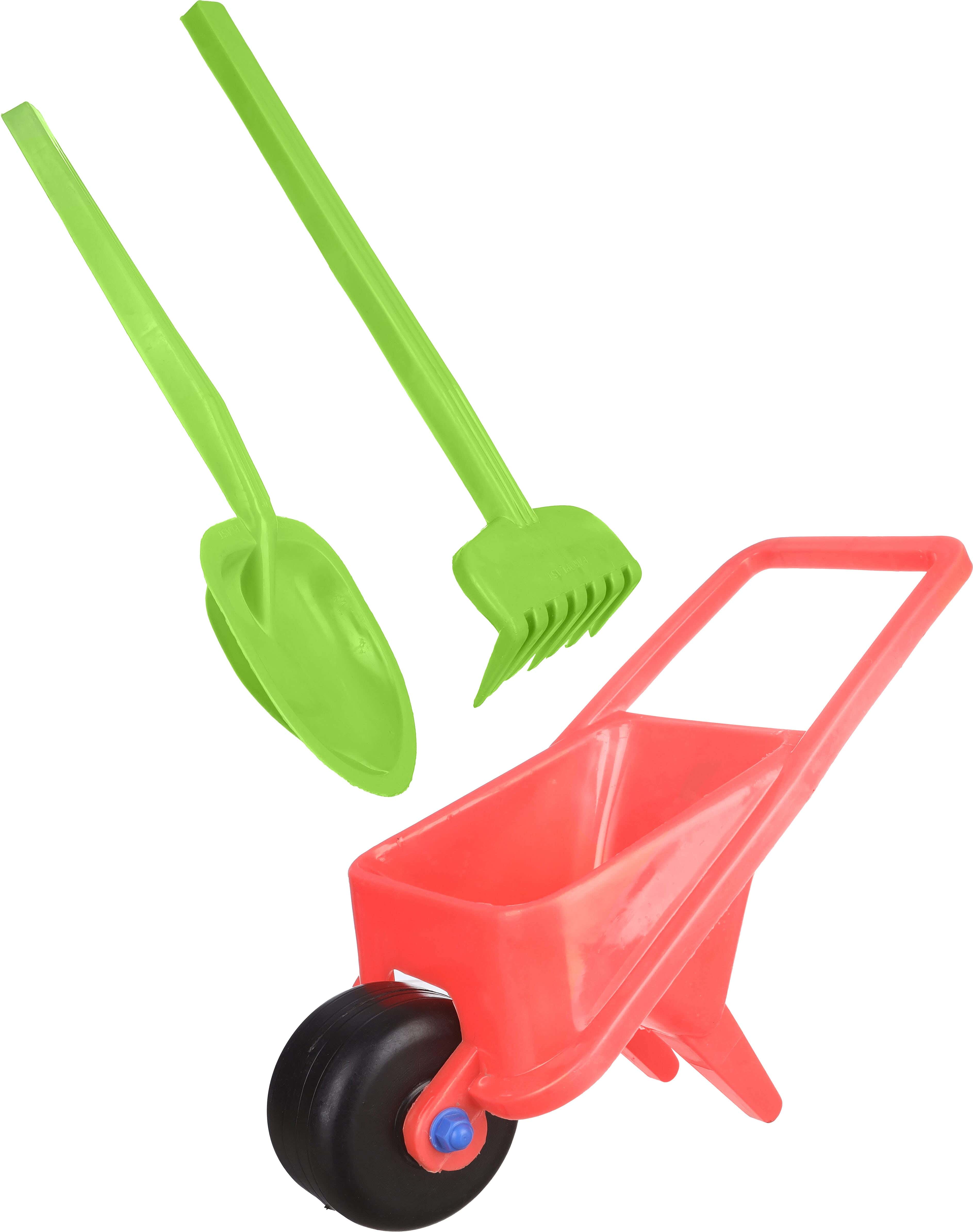 Faro Plast Plastic Construction Equipment Toy For Kids, 3 Pieces - Orange Green