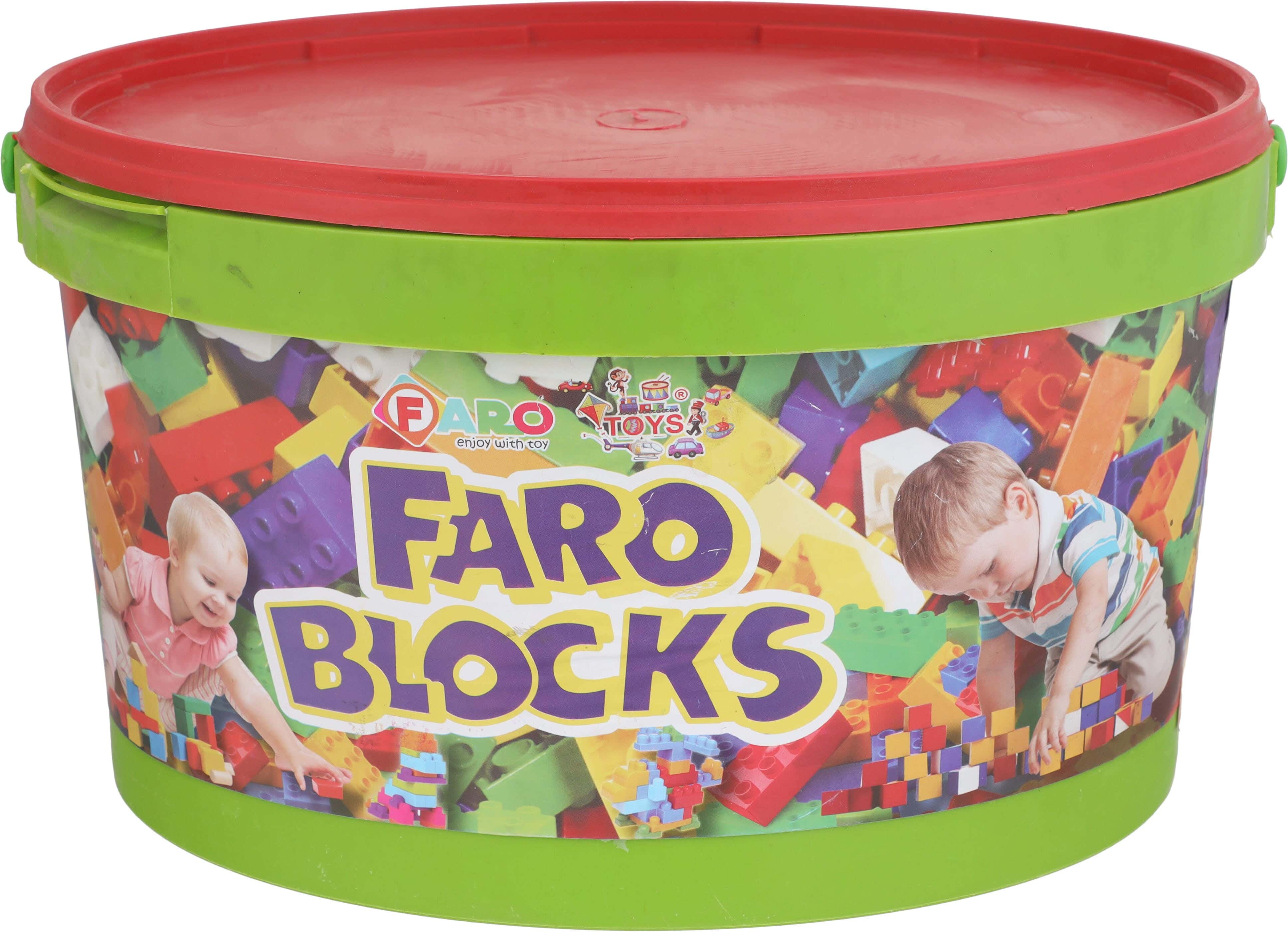 Faro Plast Plastic Cubes Bucket Different Shapes For Kids - Multicolor