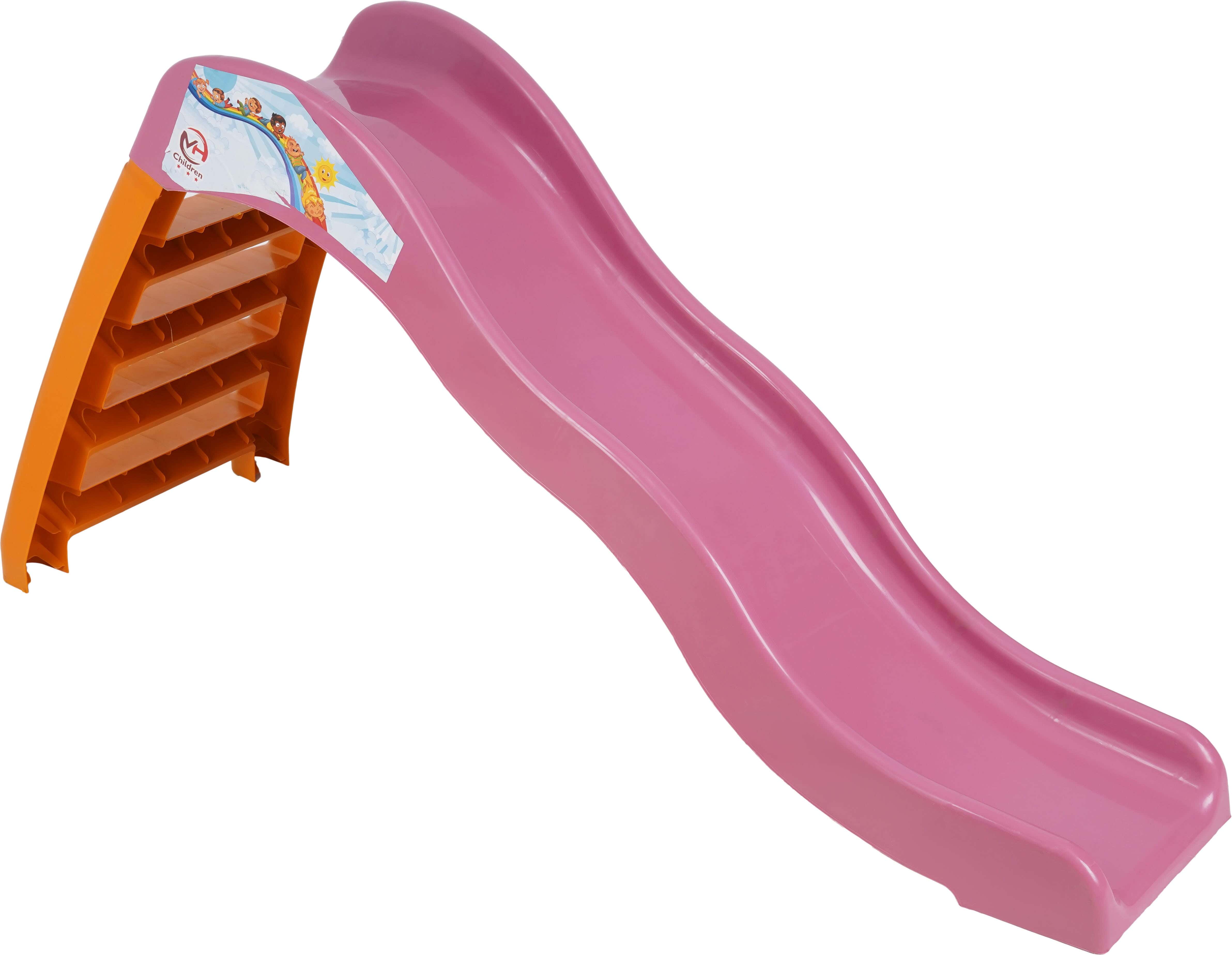 Plastic Slider for Kids, 4 Steps, 170×40 cm - Cashmere Orange