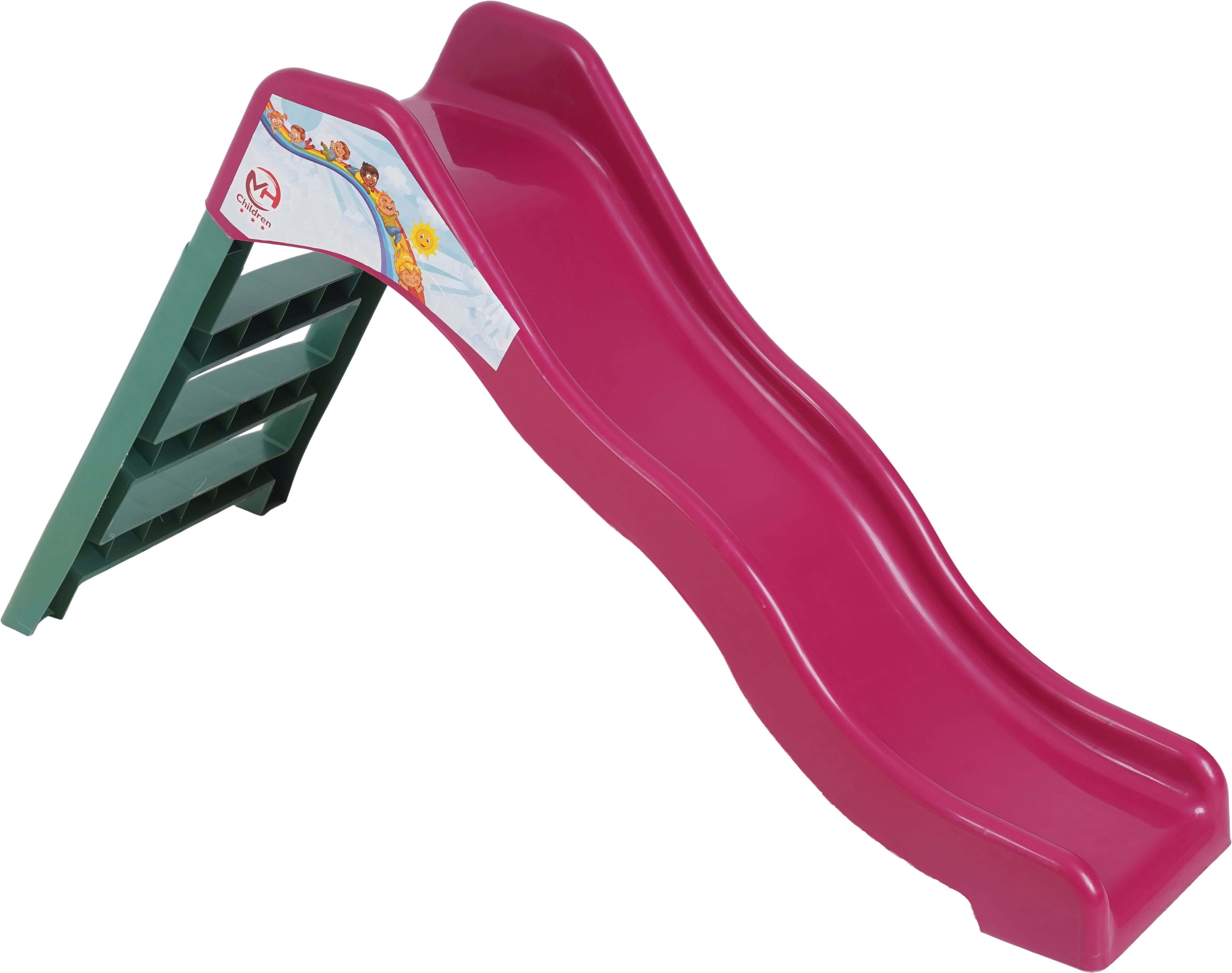 Plastic Slider Toy for Kids, 3 Steps, 38×83×160 cm - Cashmere Green