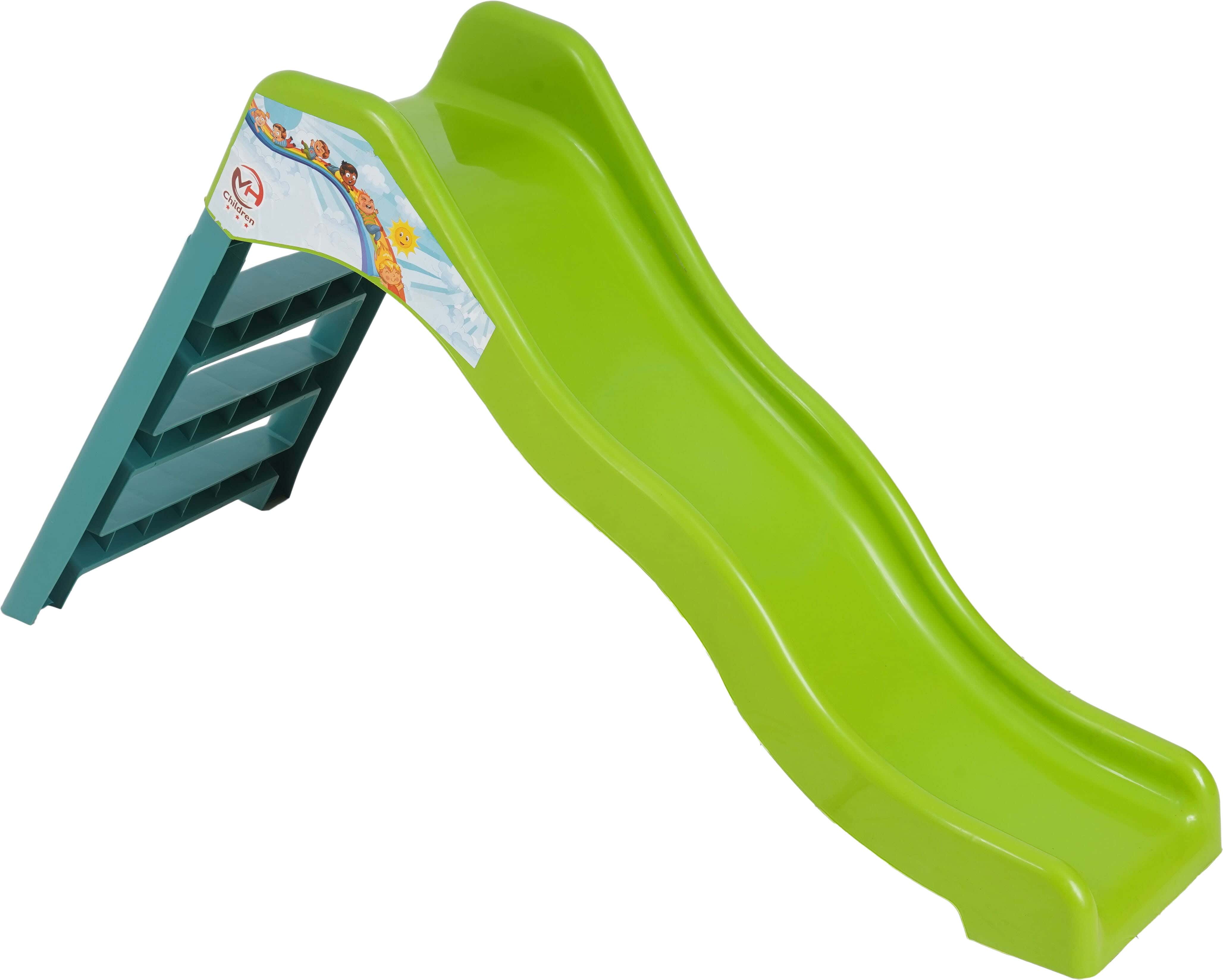 Plastic Slider Toy for Kids, 3 Steps, 38×83×160 cm - Green