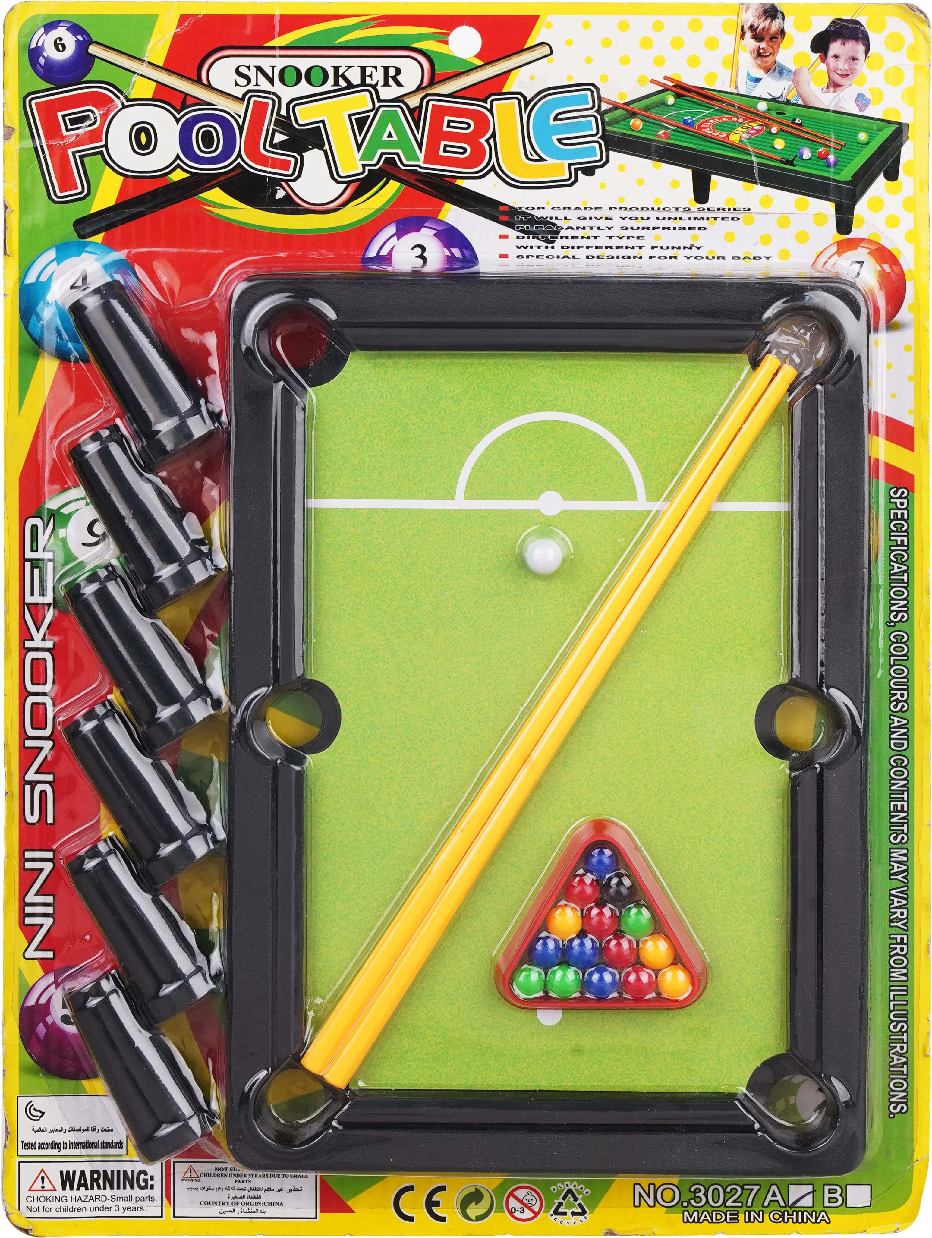 Plastic Billiard Table Game For Boys, 26 Pieces - Multicolor