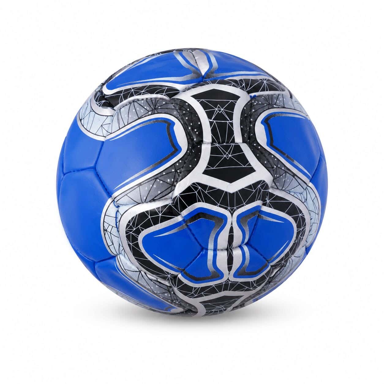football Toy For Boys, Size 5 - Blue Silver