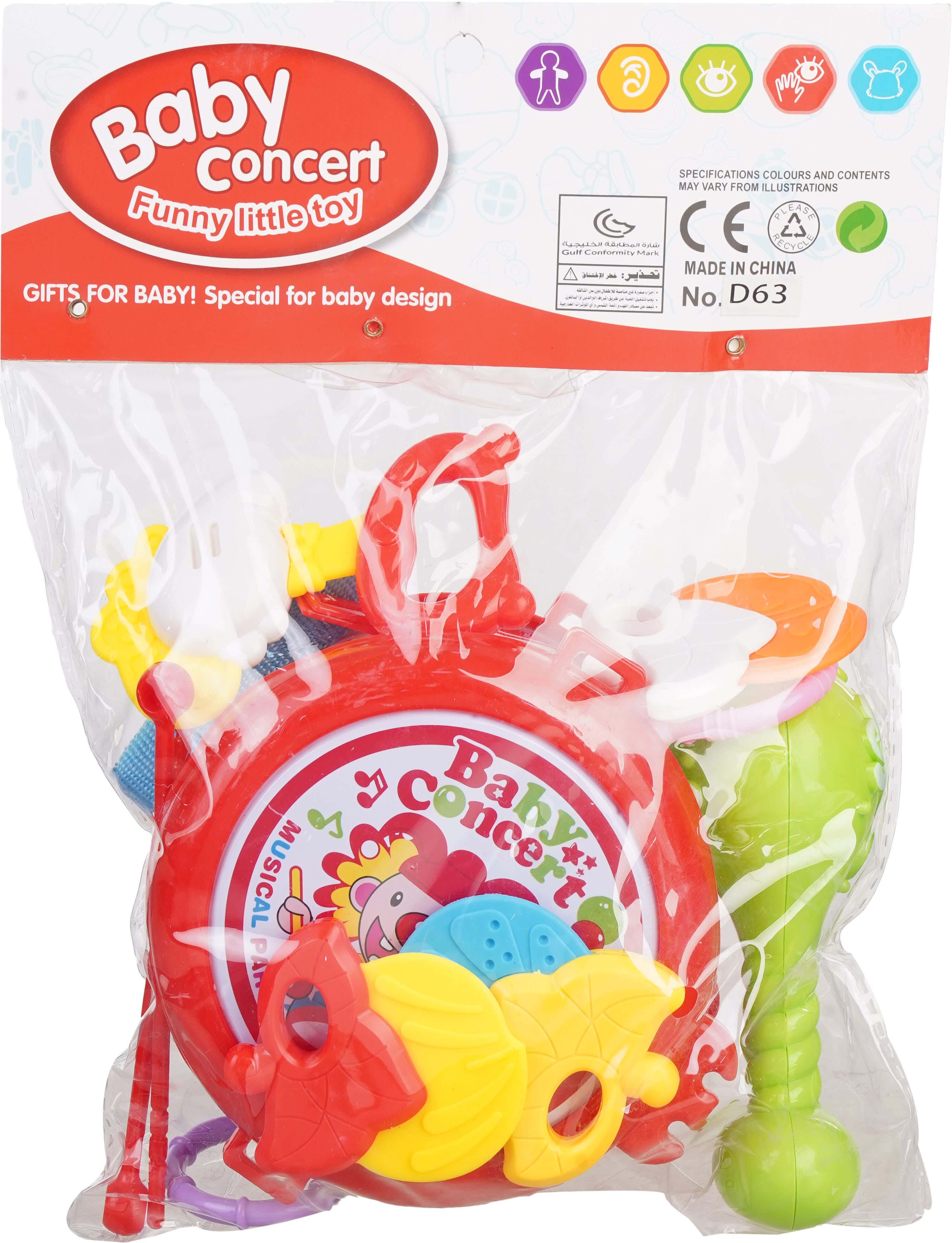 Plastic Baby Rattle Toy Set, 11 Piece - Multicolor
