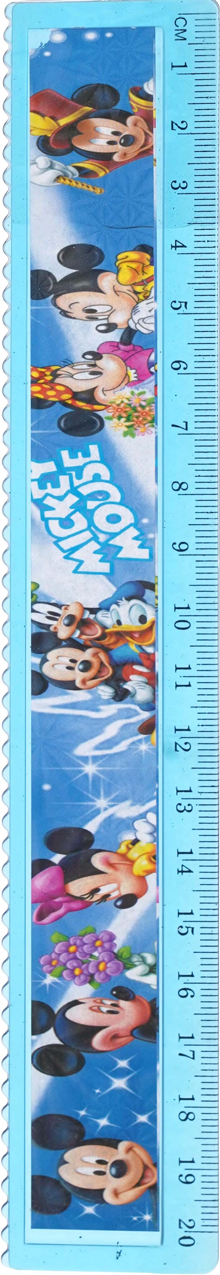 Plastic ruler, 20 cm - Blue