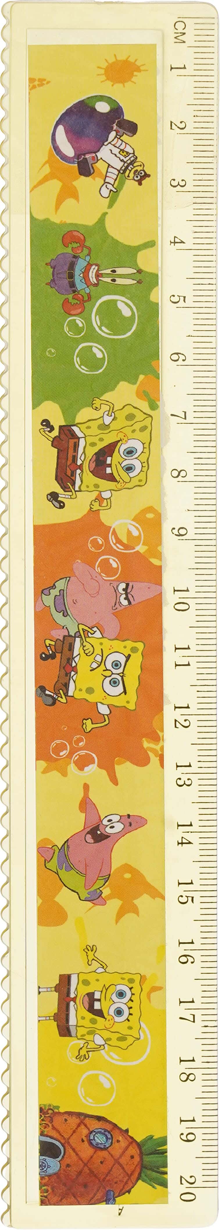 Plastic ruler, 20 cm - Yellow