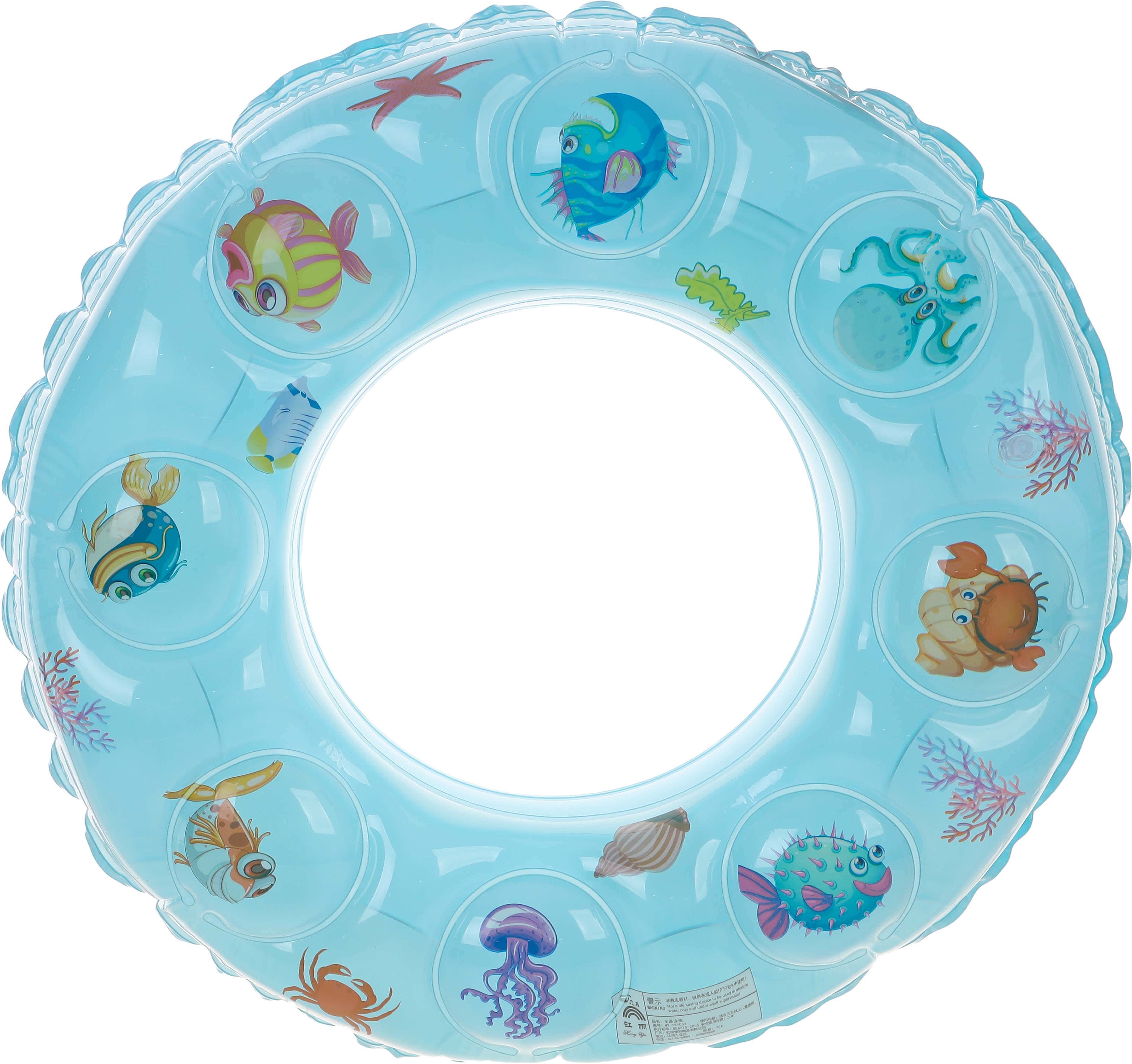 Falmer Plastic Ring Float For Kids, Marine Shapes, 70 cm - Light Blue