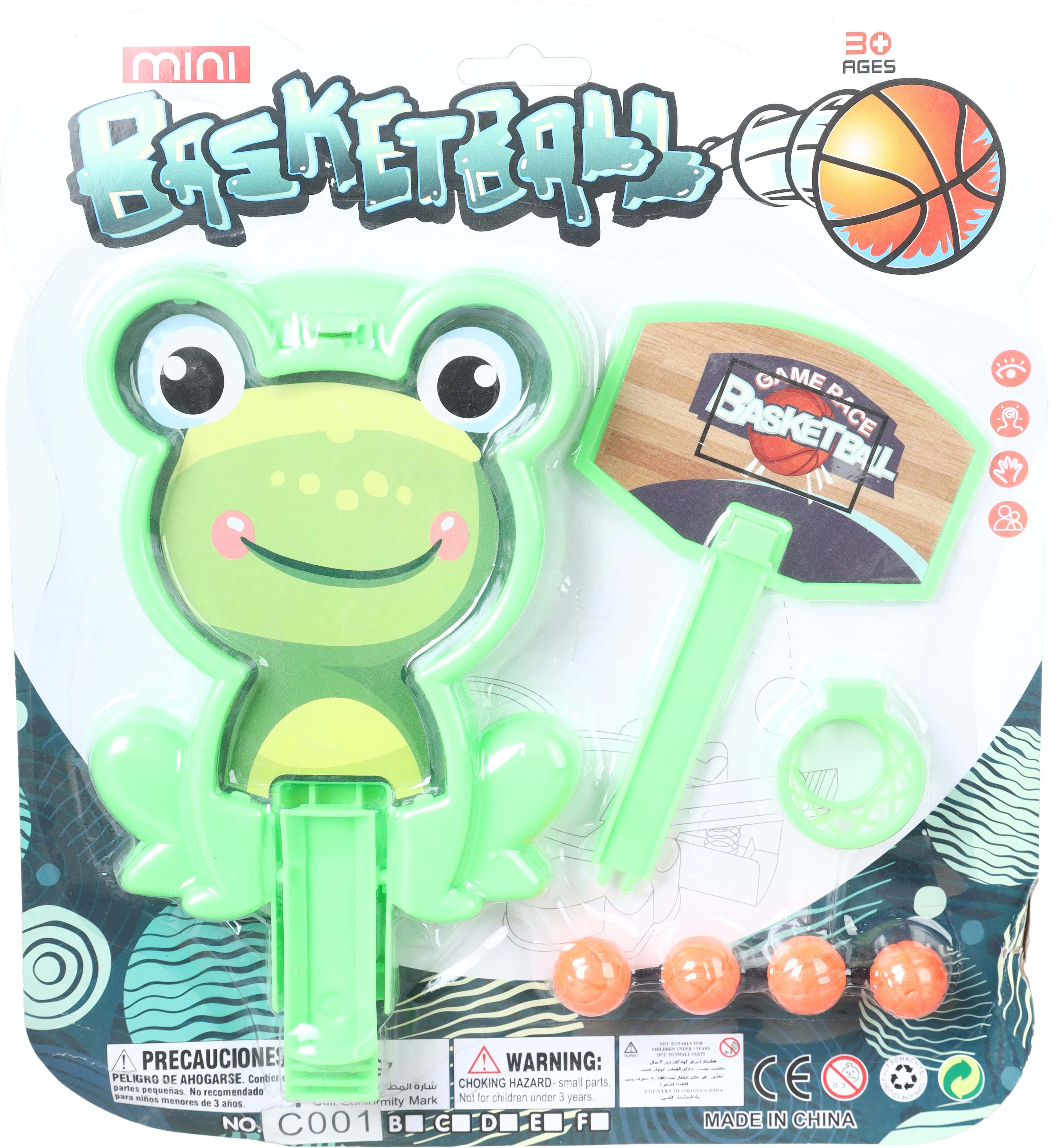 Plastic Basketball Toy for Kids, with 4 Balls - Green Orange
