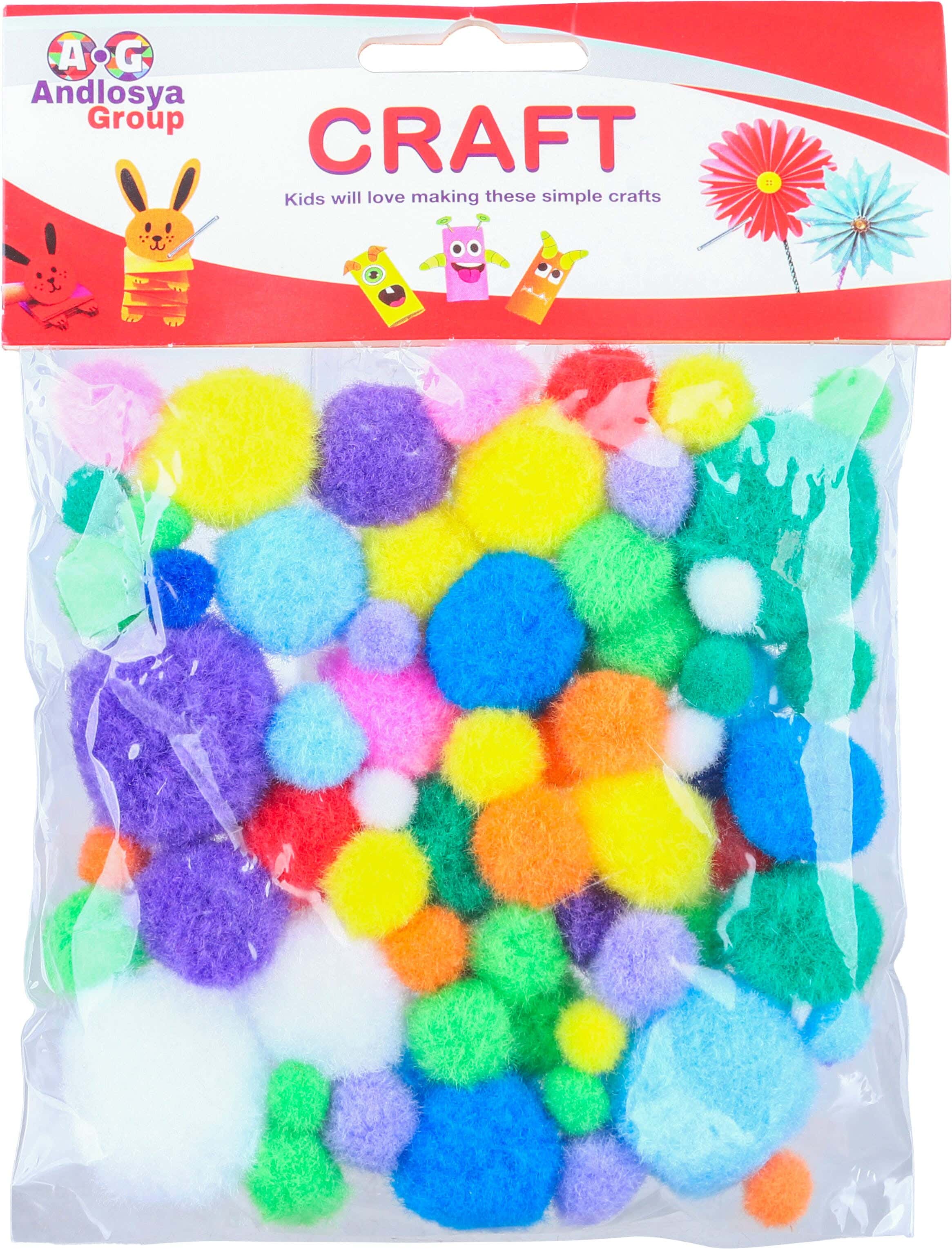 Pom Pom Balls Toy Craft Set - Multicolor