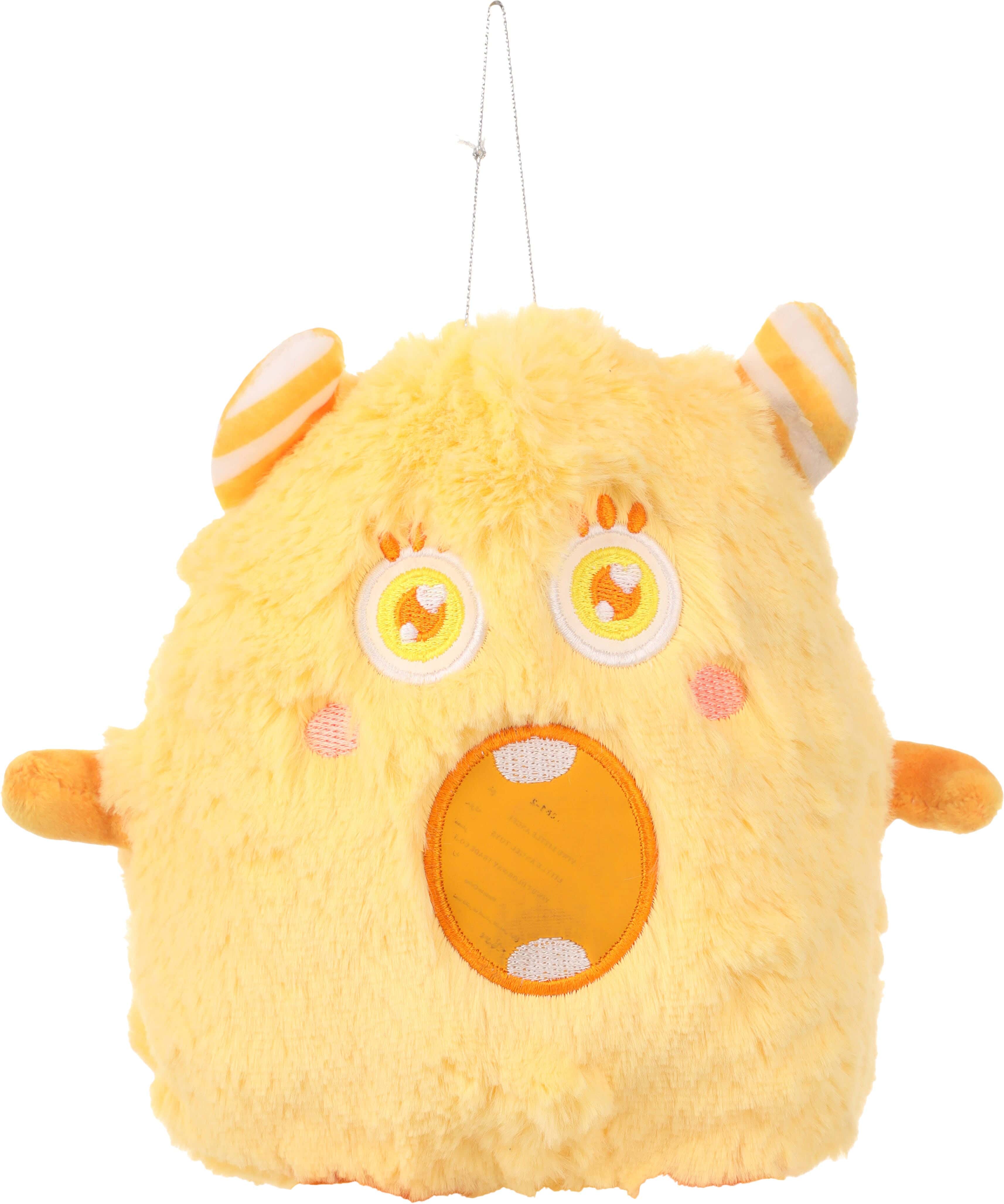 Fur Fiber Mike Wazowski Shaped Teddy Bear For Children, 21 cm - Yellow