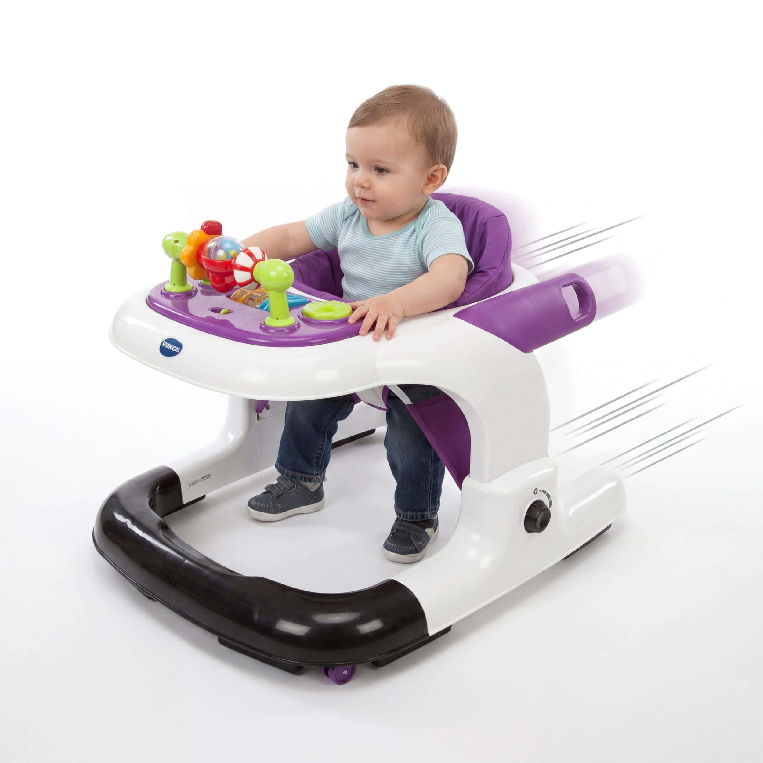 Almustafa Plastic Frame Modern Walker For Kids, 3 Levels, 4 Wheels, Music Sound - Multicolor
