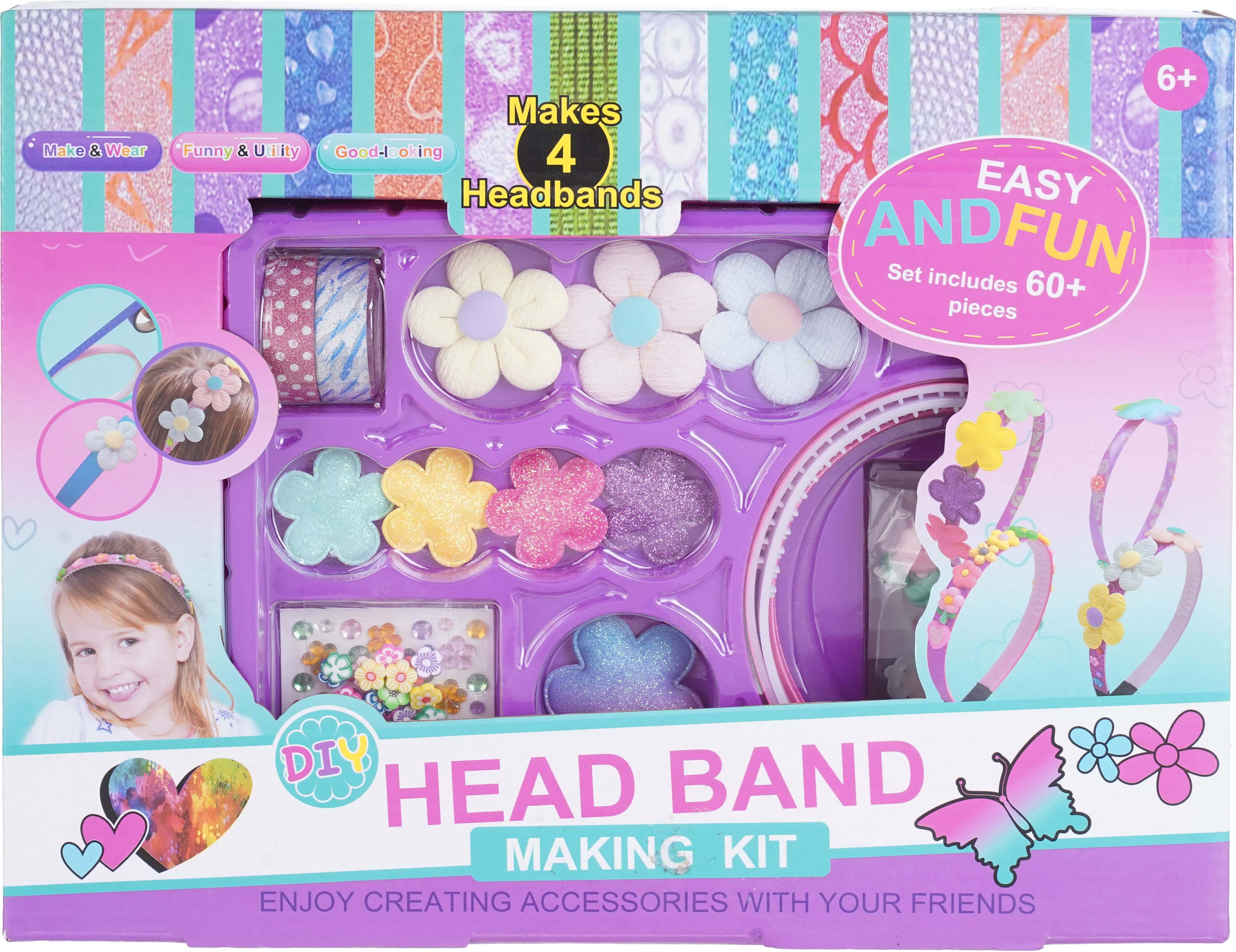 Plastic Beading Kit For Making Bracelets And Necklaces For Girls - Multicolor