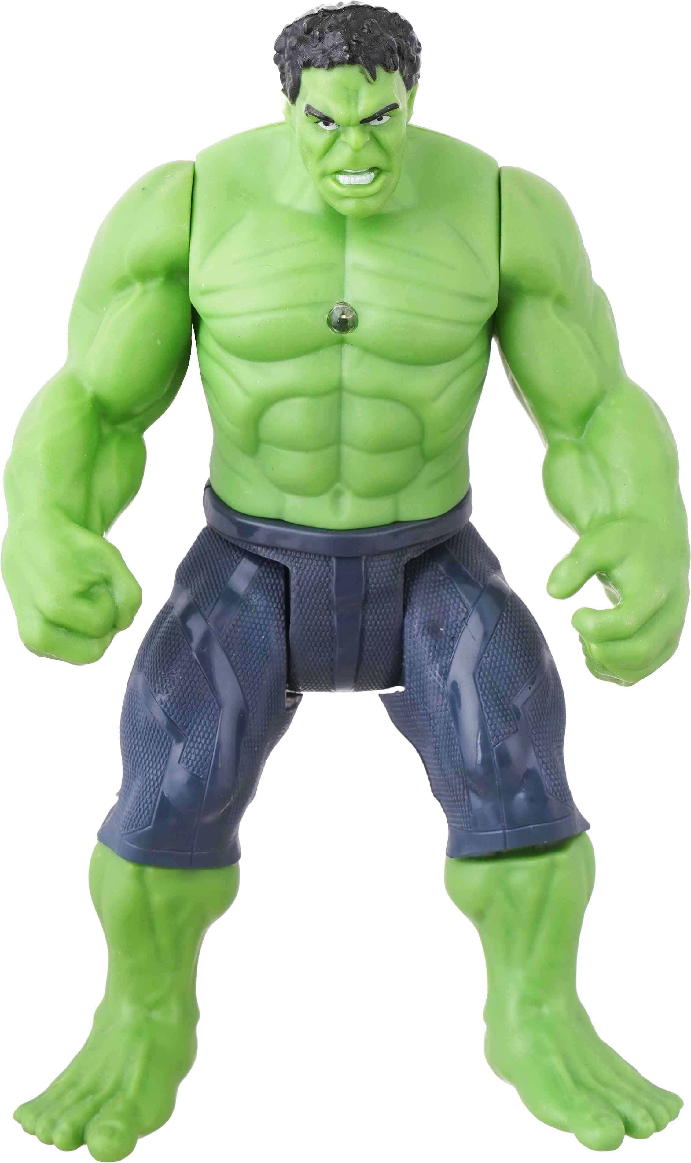 Plastic Avengers Action Figure Toy with Sound and Light - Navy Green