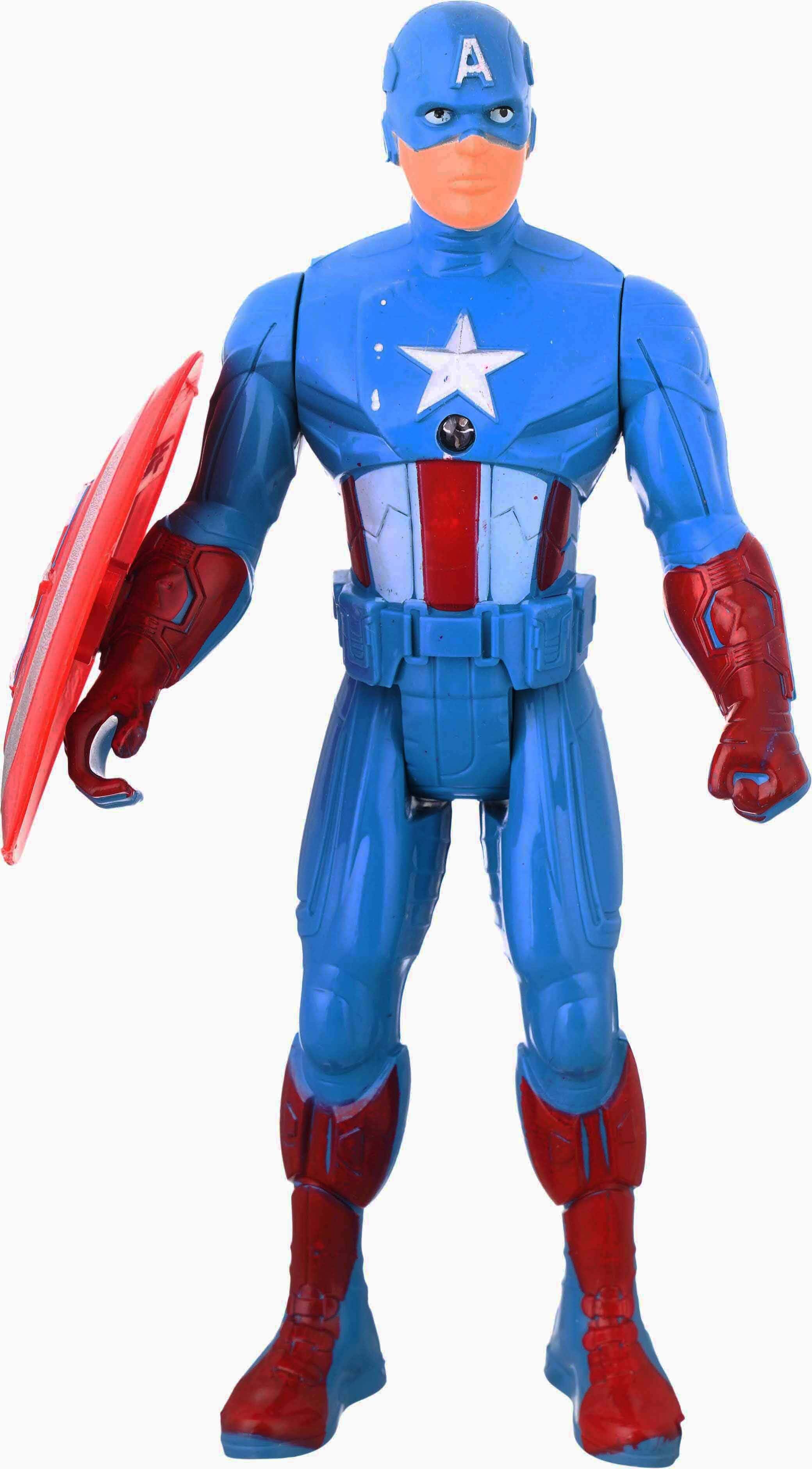 Plastic Avengers Action Figure Toy with Sound and Light - Red Petrol