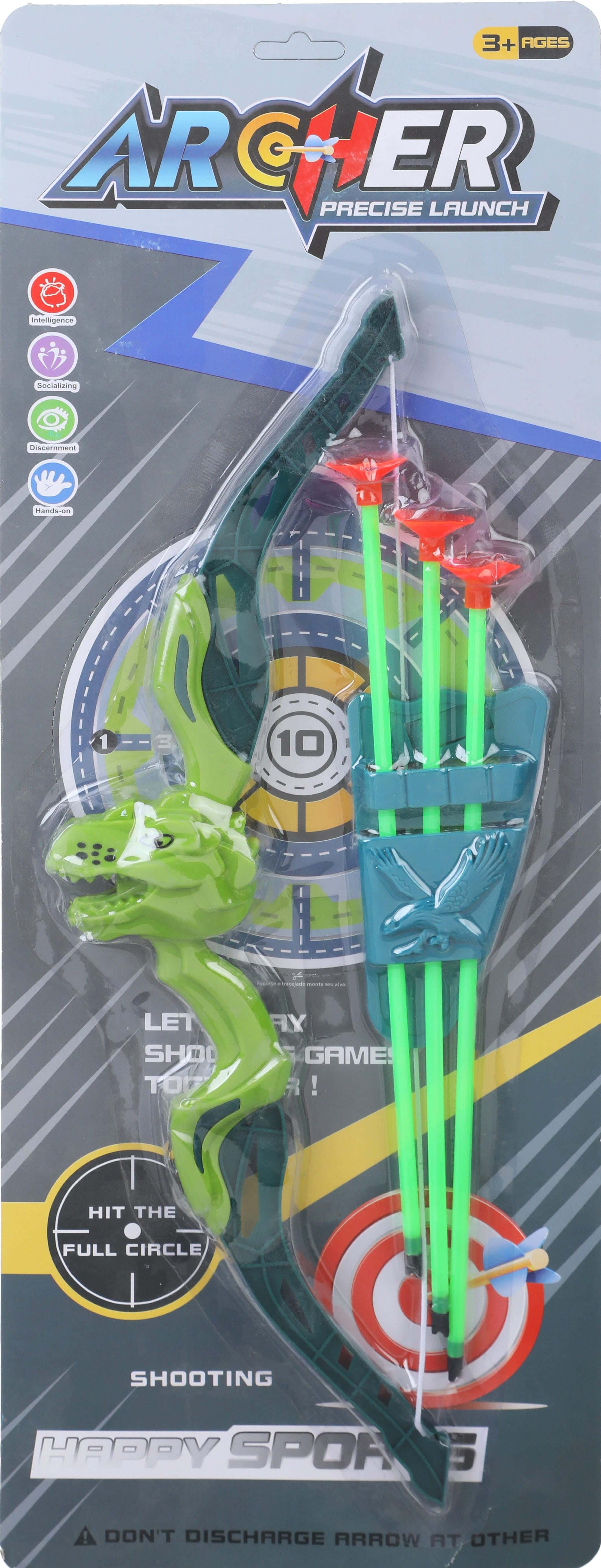 Plastic Bow Game for Boys, 5 Pieces - Multicolor