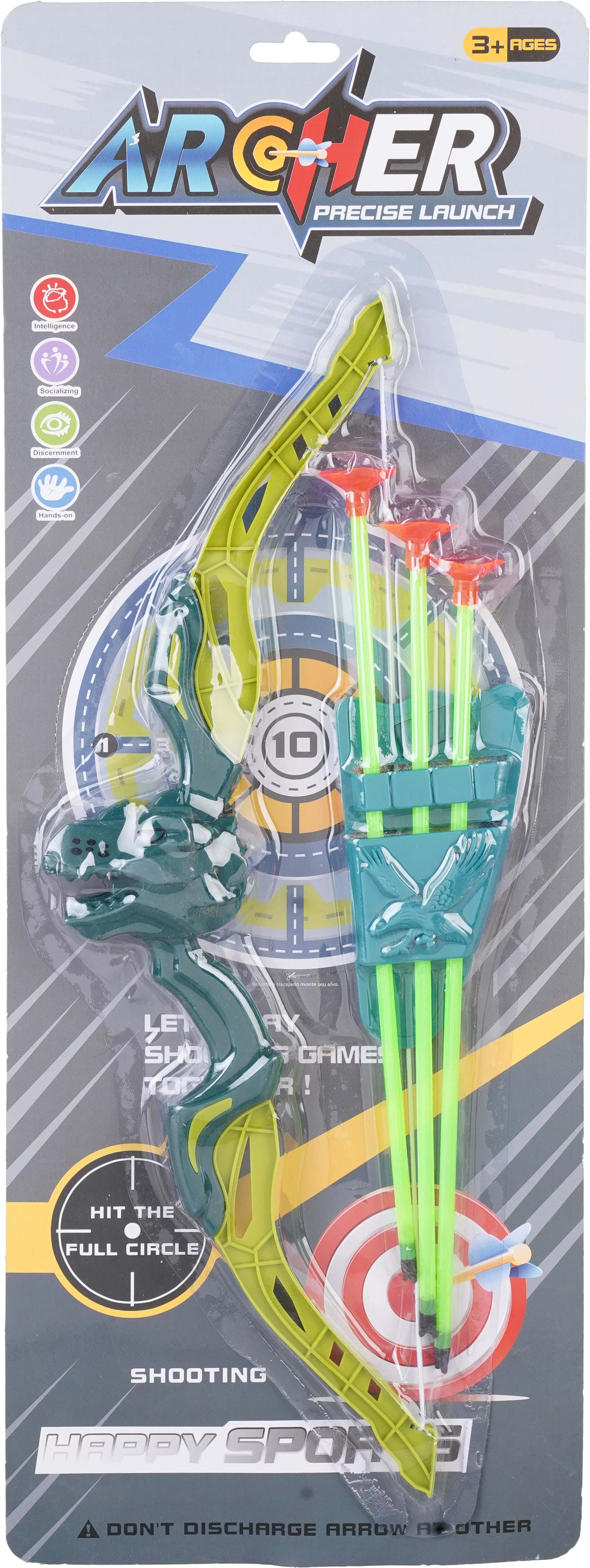 Plastic Bow Game for Boys, 5 Pieces - Multicolor