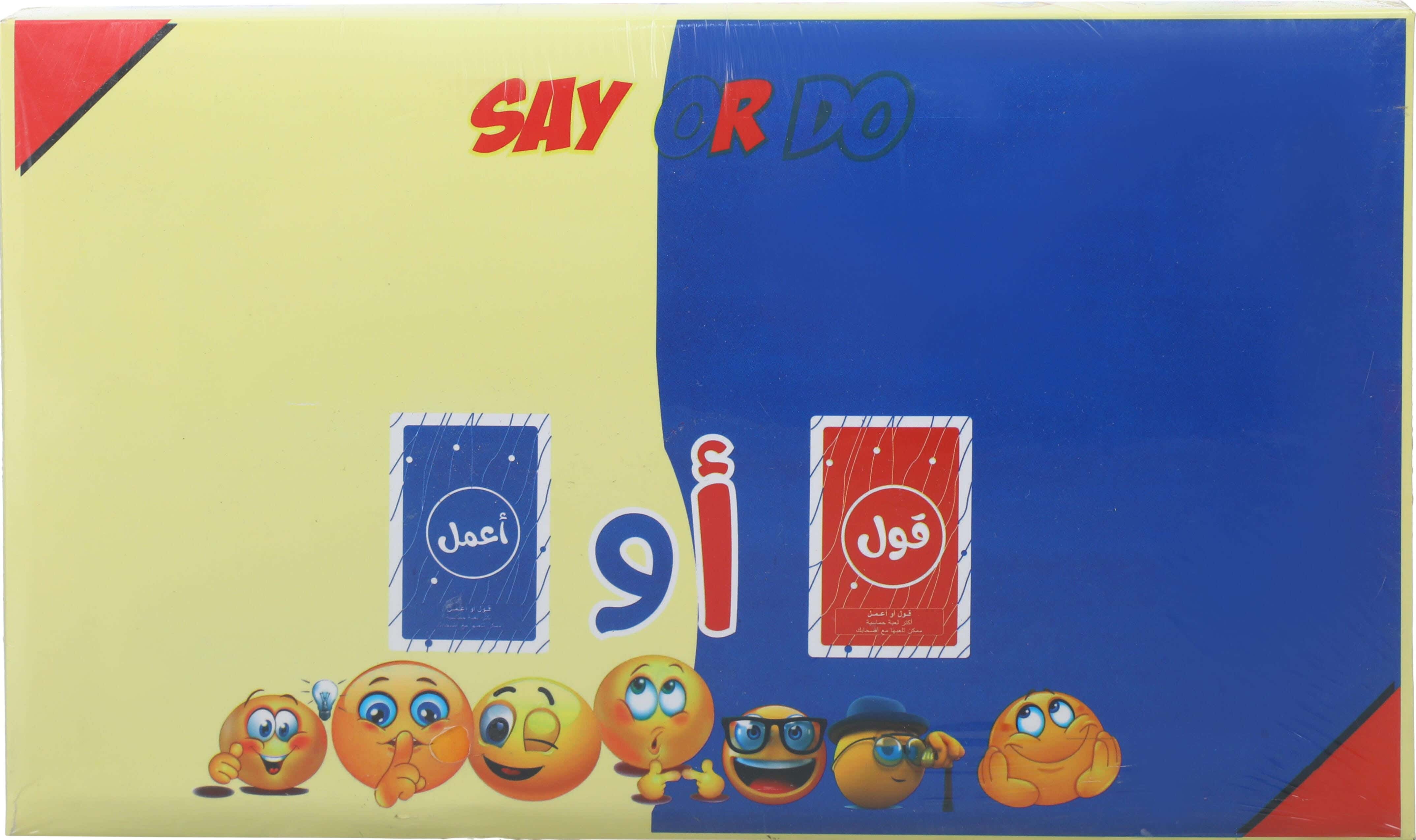 Family group game Say or Do cards - Multicolor
