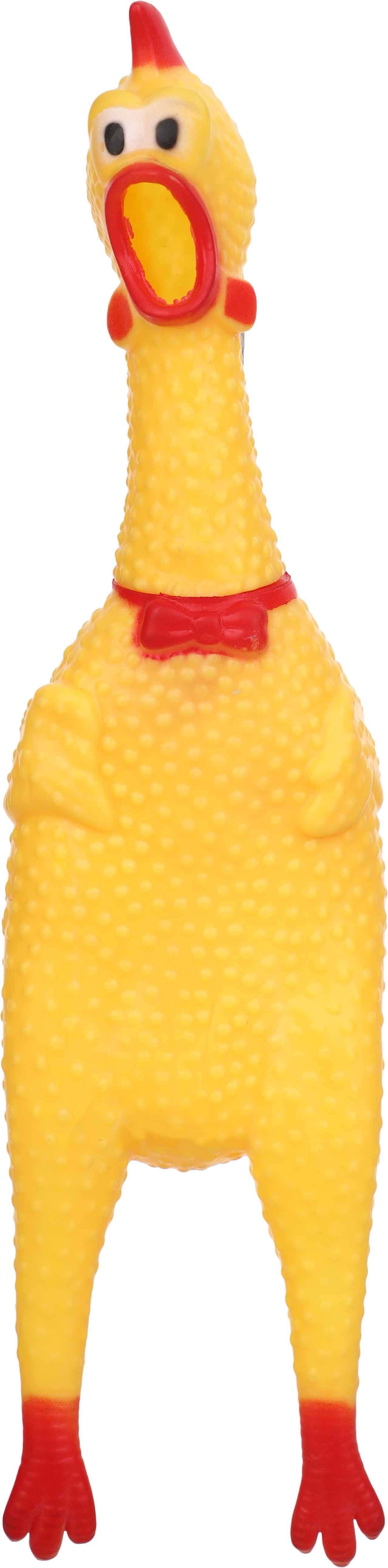 Silicone Annoying Chicken Toy - Yellow