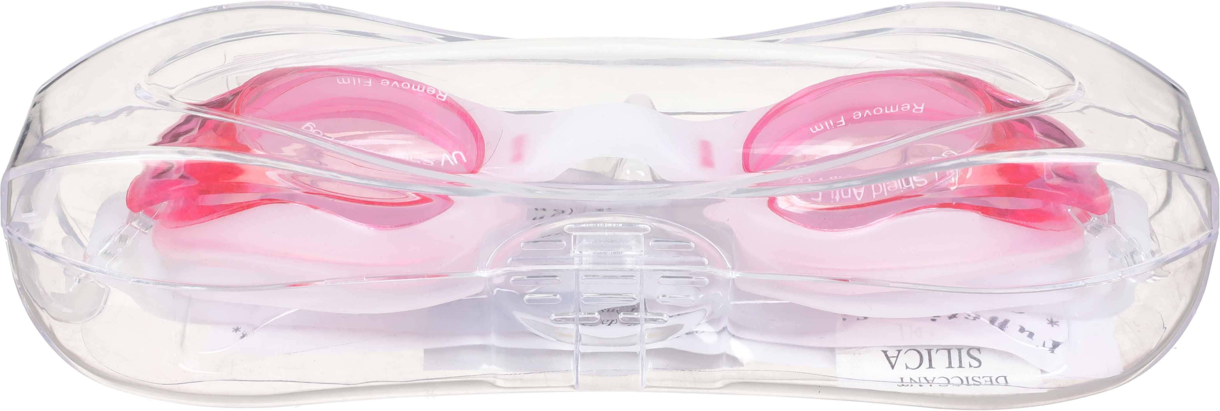 Silicone Swimming Goggles - White Pink