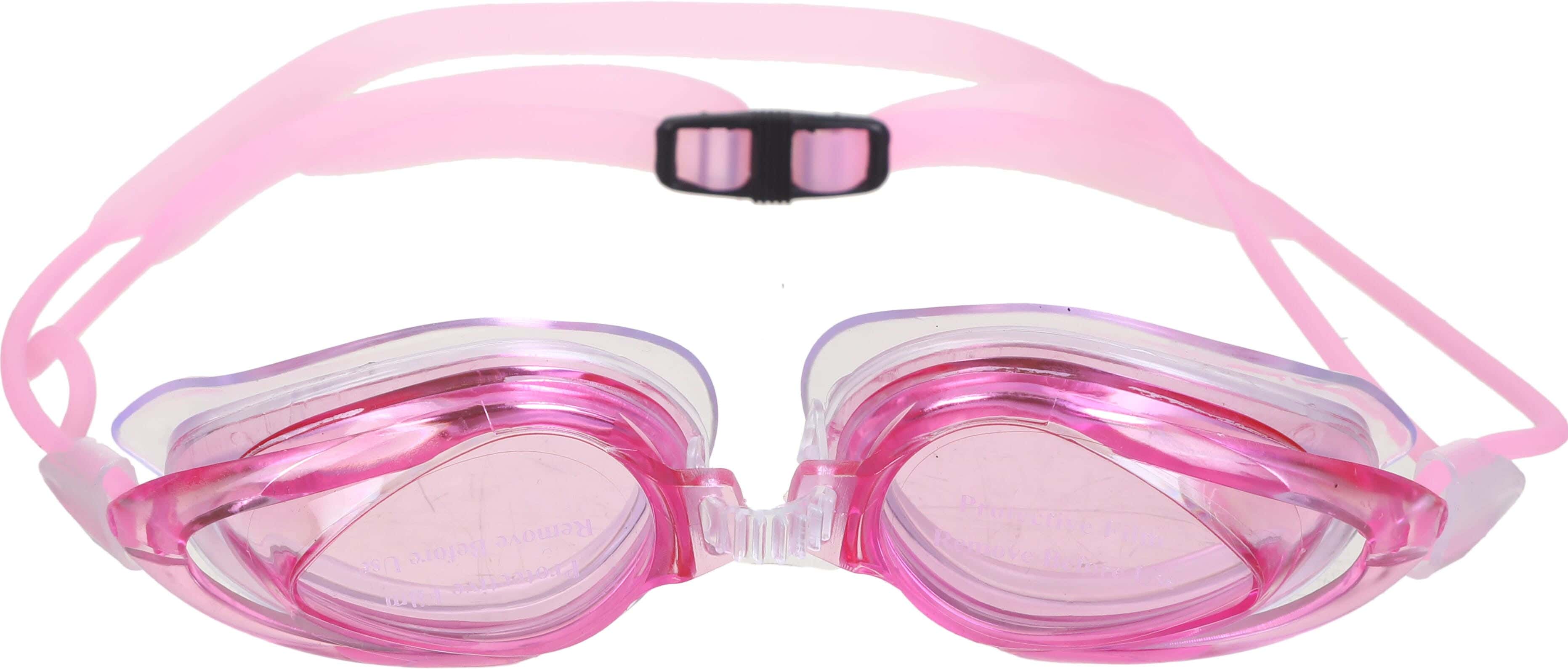 Plastic Swimming Goggles For Kids, with case - Rose