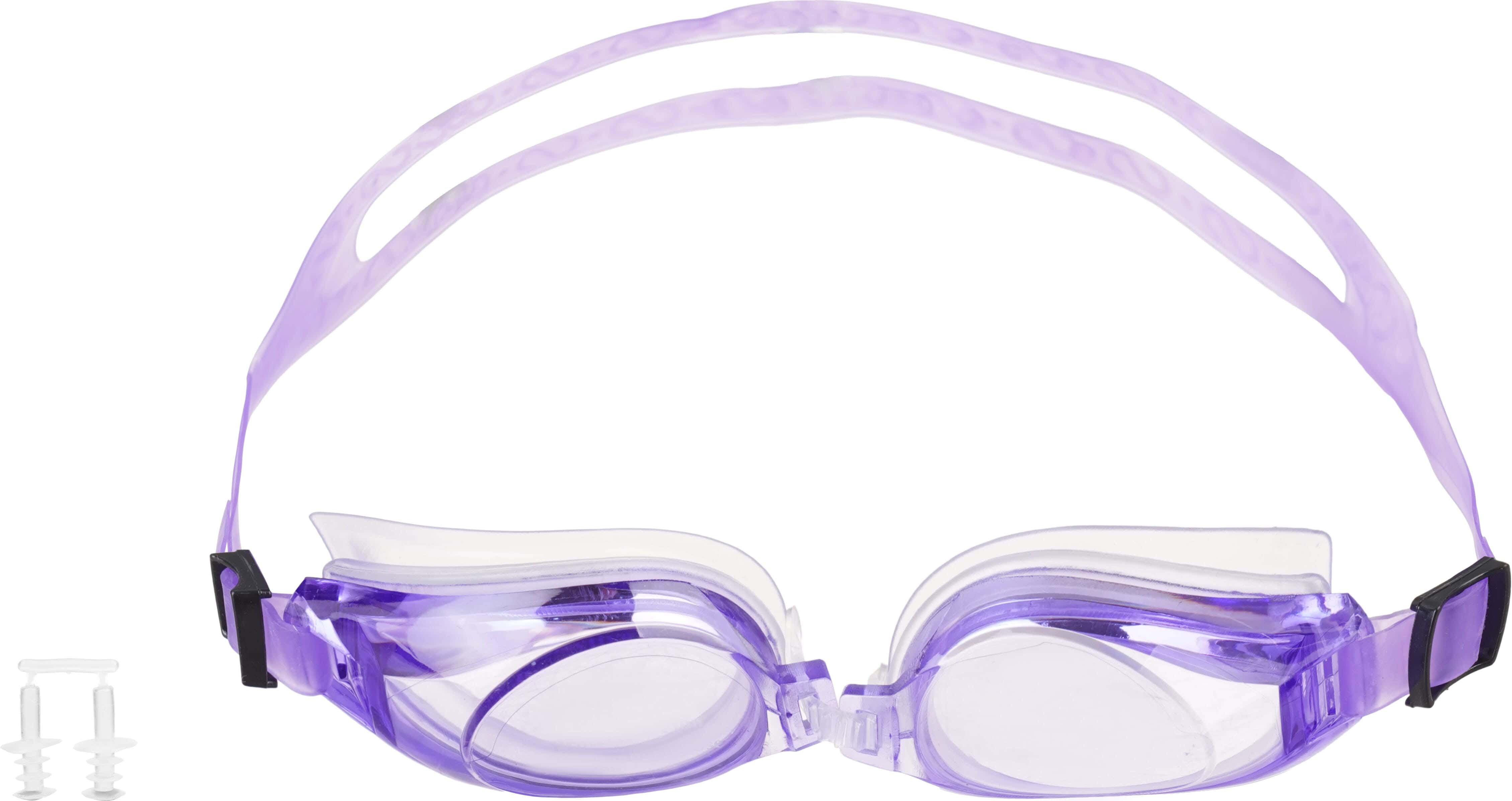 Silicone swimming goggles with case - Purple