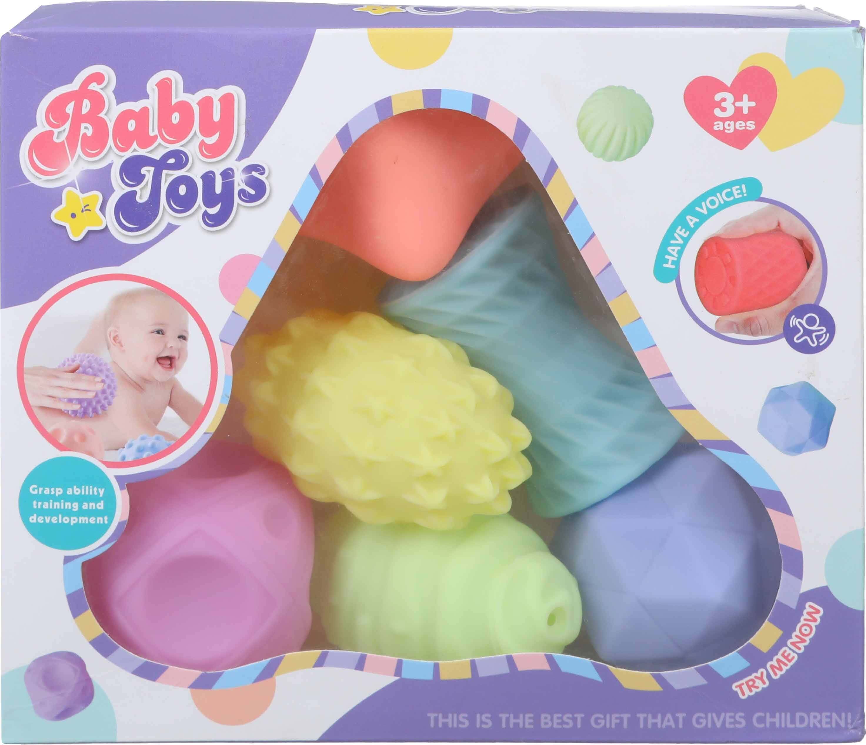 Silicone Stress Balls Toy, 6 Pieces - Multicolor