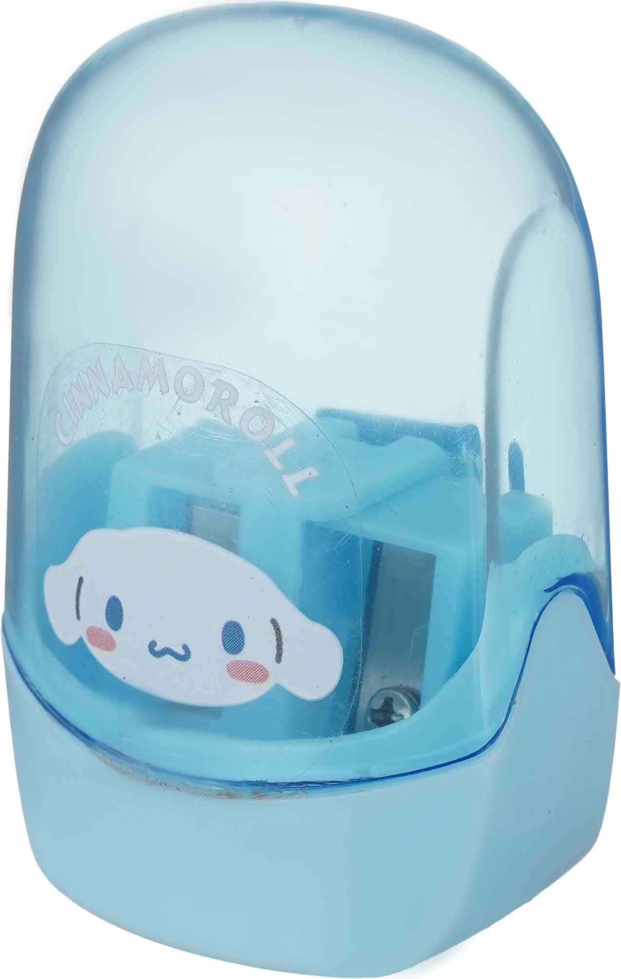 Plastic pencil sharpener, 2 Eyes - Light Blue