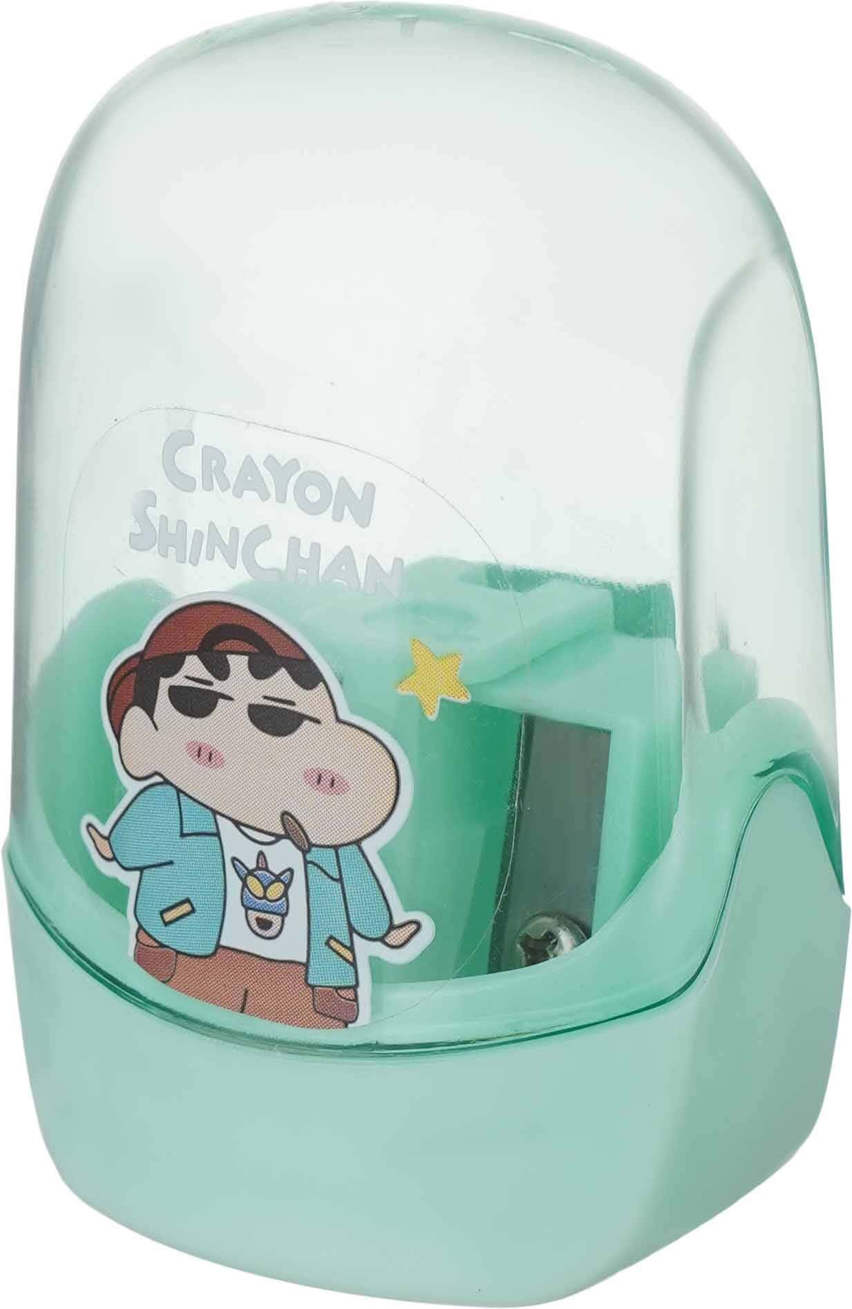 Plastic pencil sharpener, 2 Eyes - Turquoise