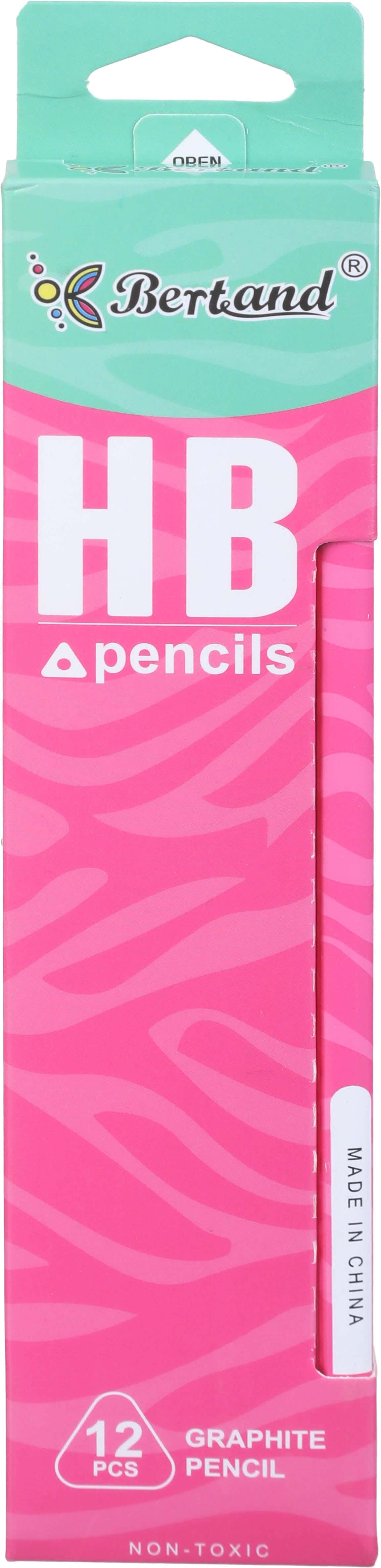 Bertand pencil set, 12 pencils - Pink