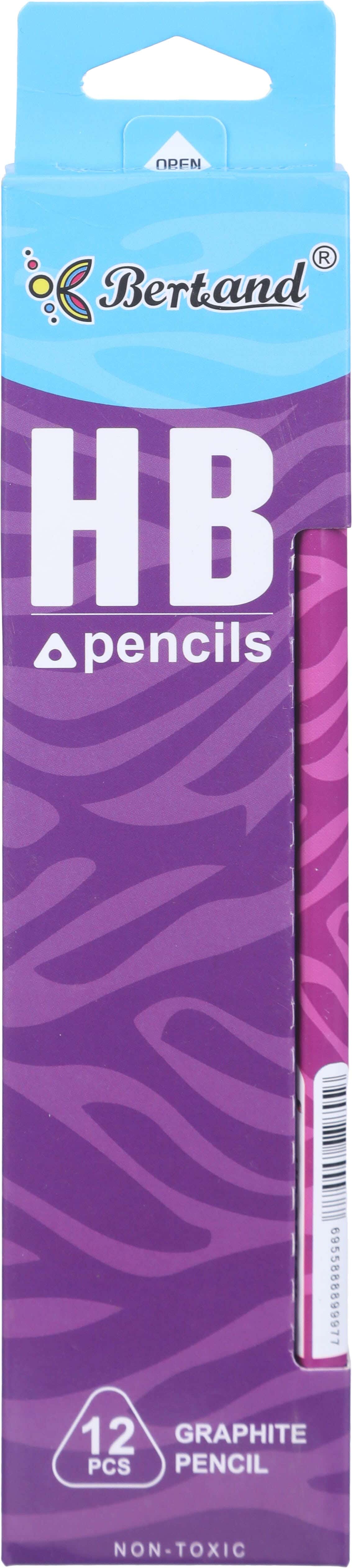 Bertand pencil set, 12 pencils - Purple