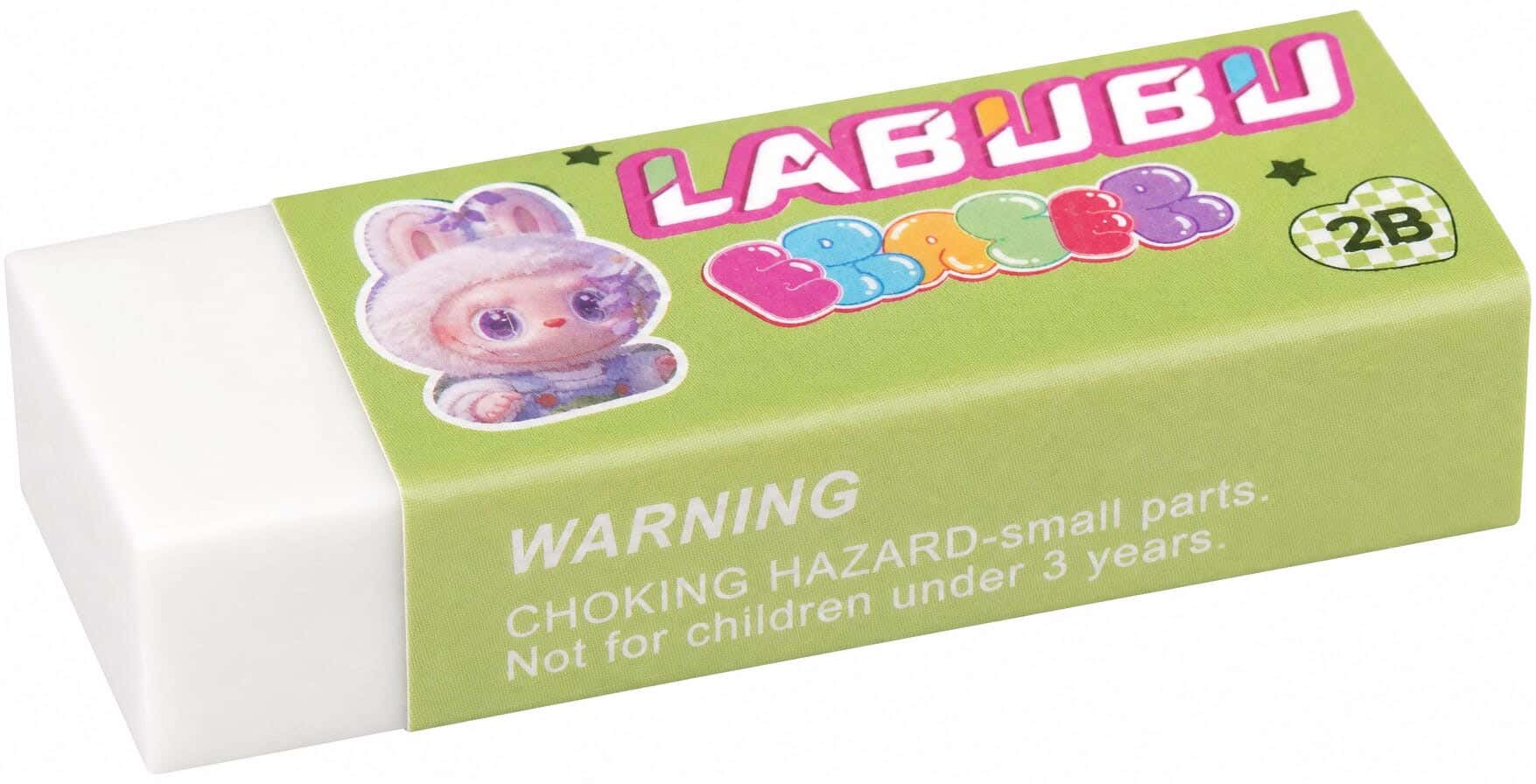 Plastic Eraser, 4 cm - Green