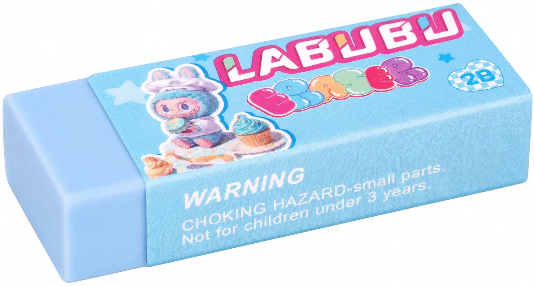 Plastic Eraser, 4 cm - Light Blue