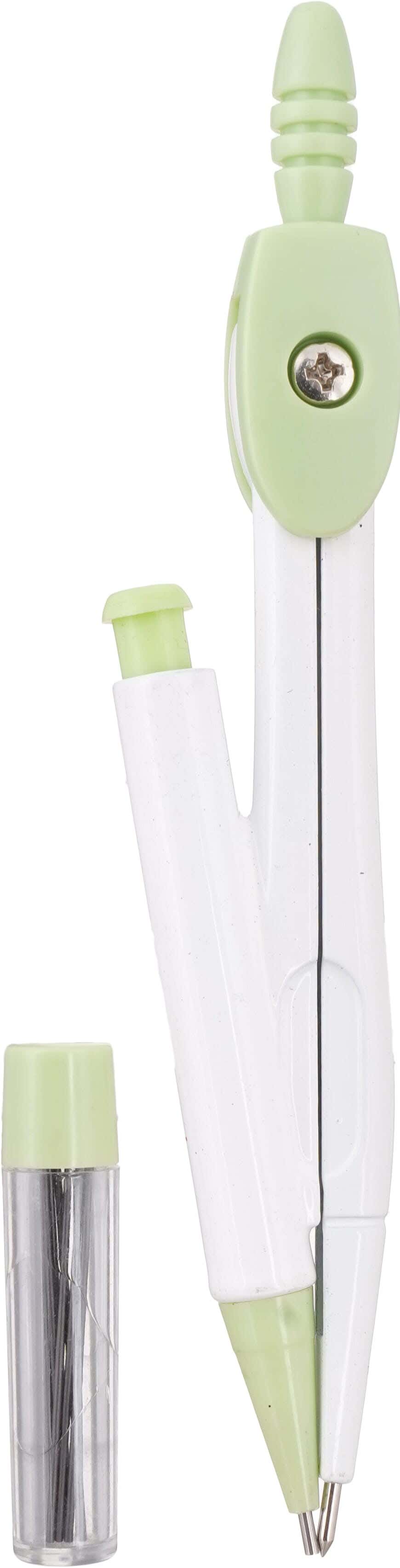 Metal Geometry Compass Set with Mechanical Pencil, 2 pieces - Green