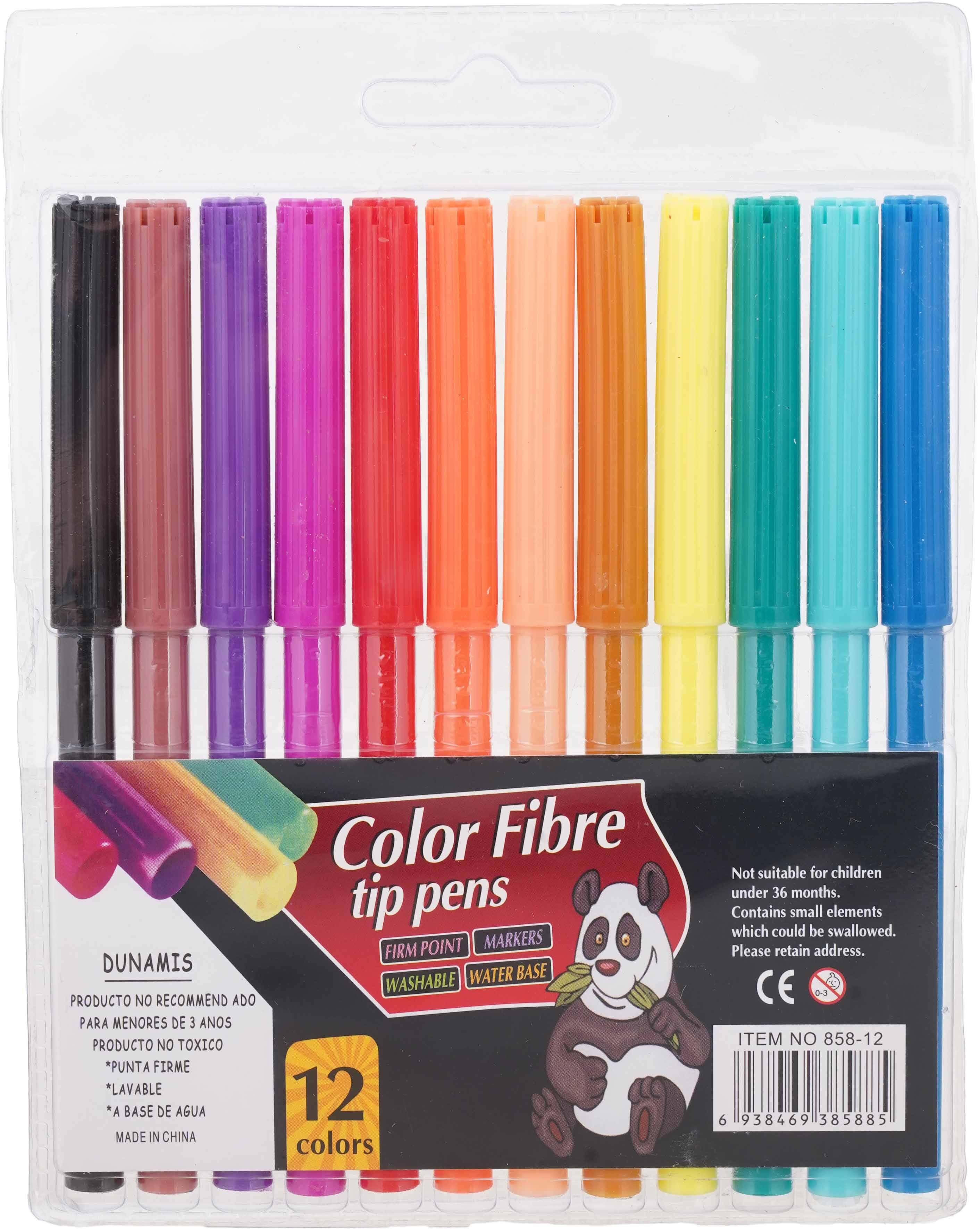 Felt tip pen set, 12 colors - Multicolor