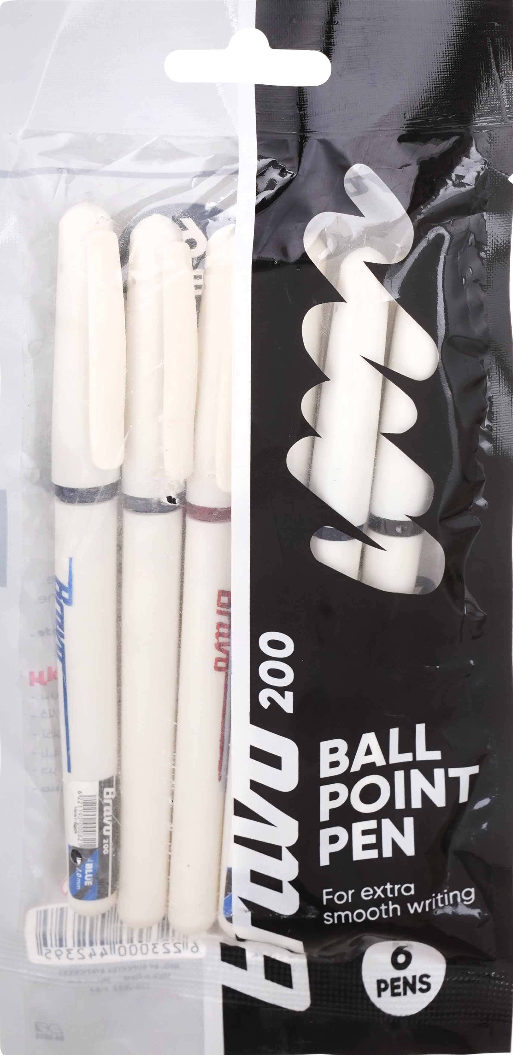Bravo Ballpoint pen set, 6 pens - Multicolor