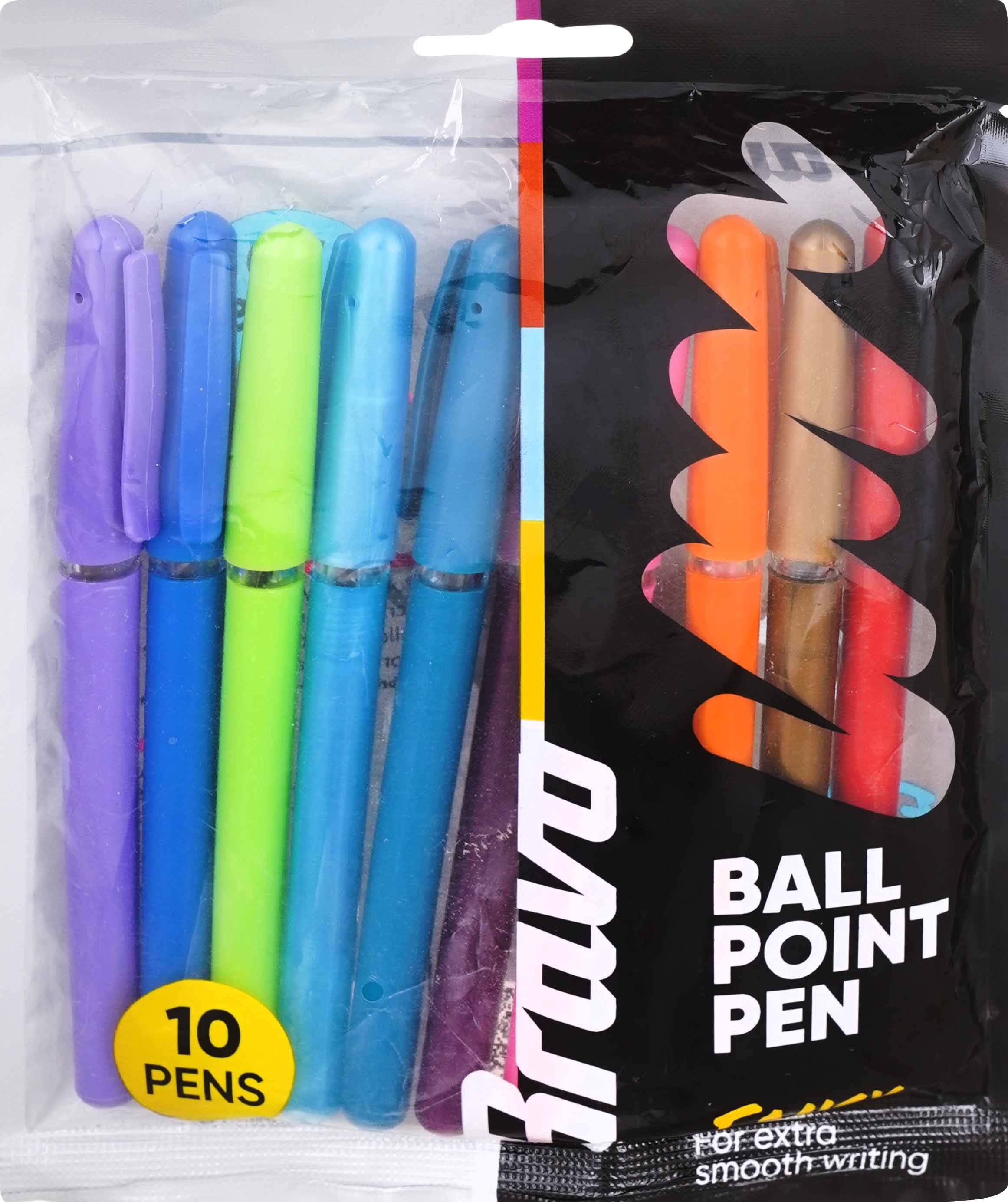 Bravo Ballpoint pen set, 10 pens - Multicolor