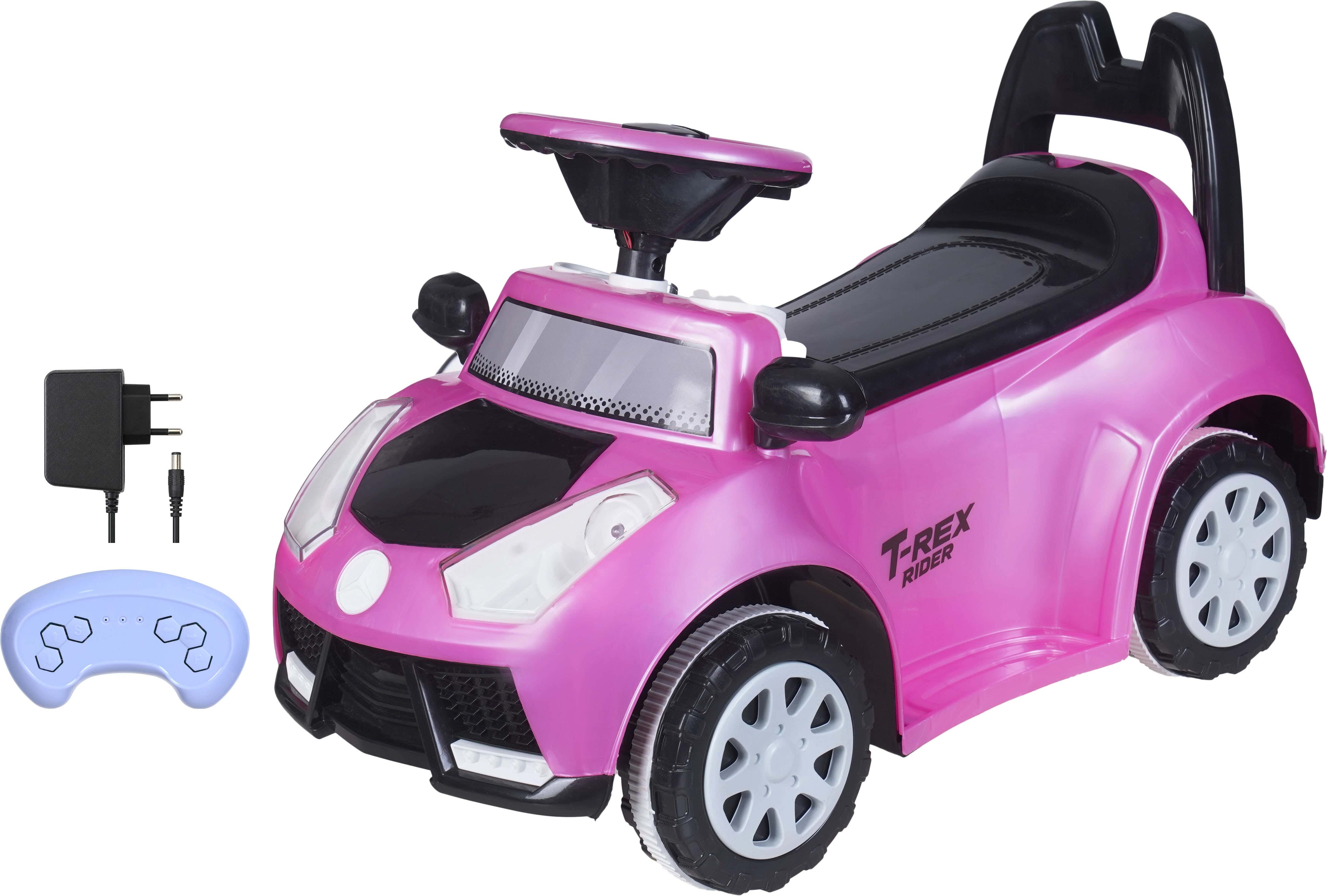 Gogo ST600 Toys Kids Ride On Car, Remote Control, Sound, Light & Motion, Rechargeable - Pink