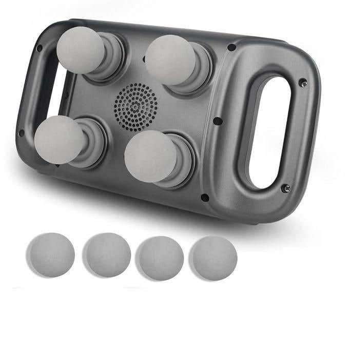 Cordless Massager, 4 Heads, Screen, ZX-1688 - Black