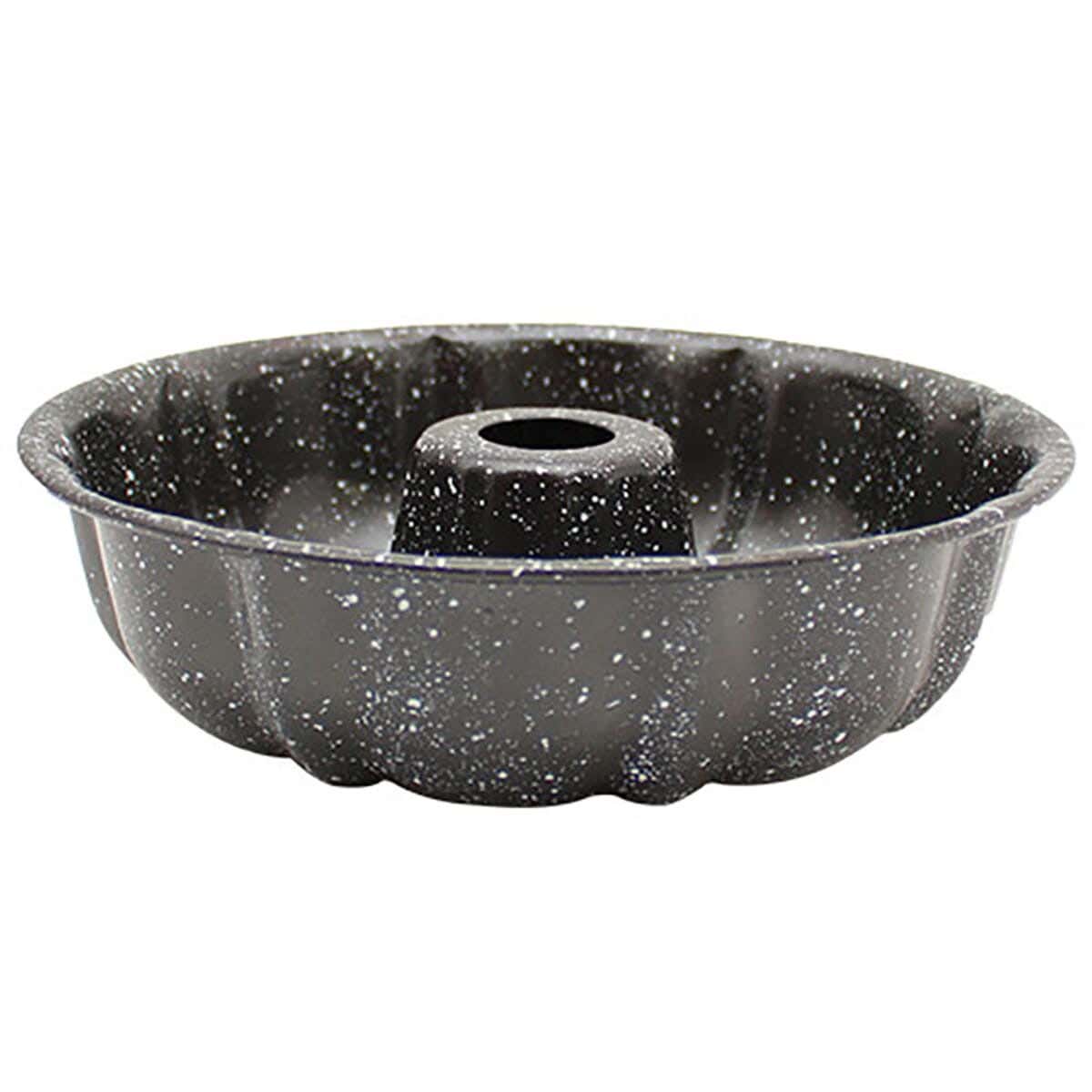 Round cake pan, aluminum - black
