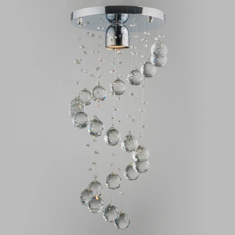 Crystal Chandelier, 25×25×45 cm - Silver