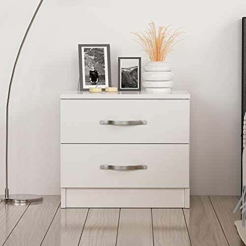 MDF Wood Modern Commode, 40x40x40 cm - White