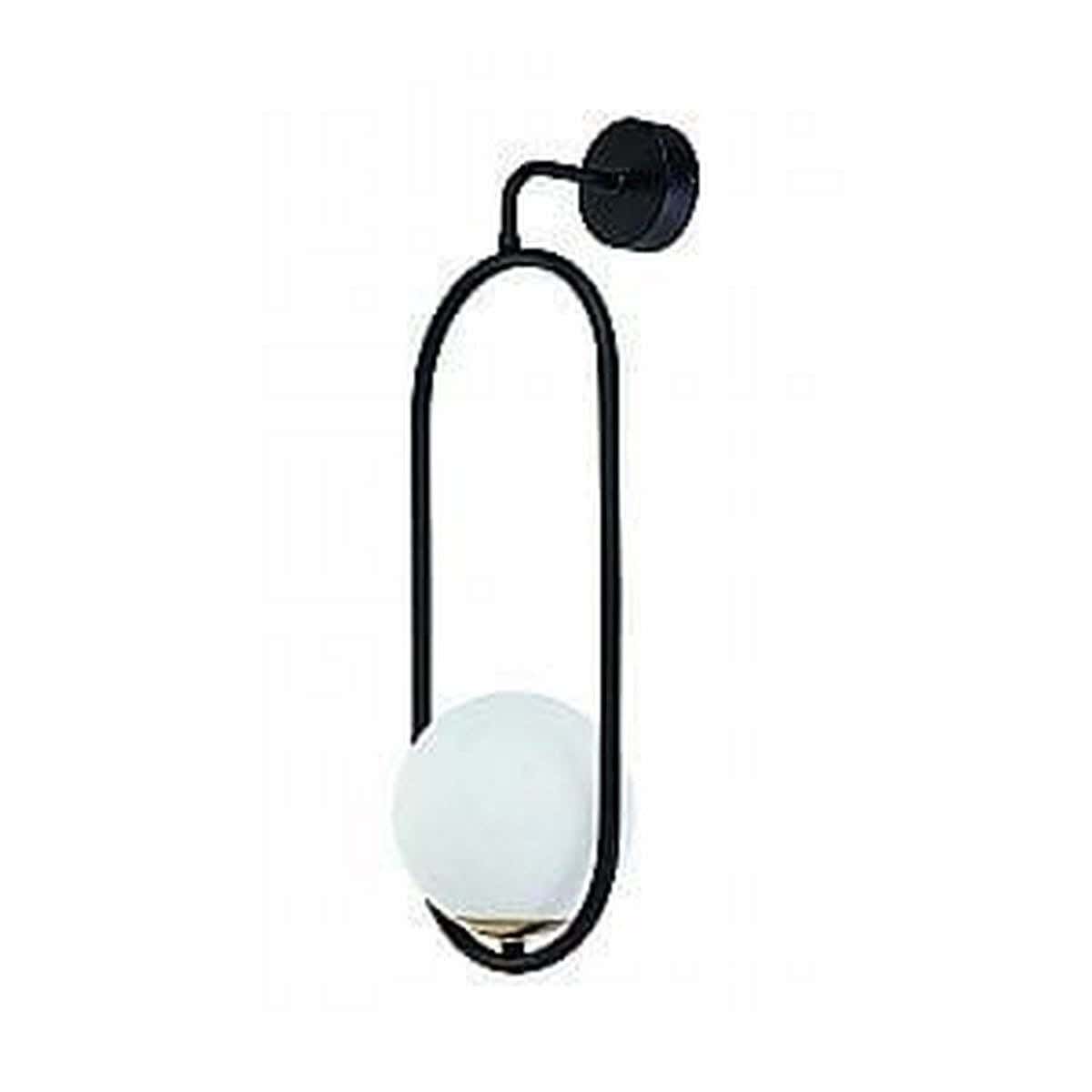 Wall Light Metal & Glass, 25×20×40 cm - Black