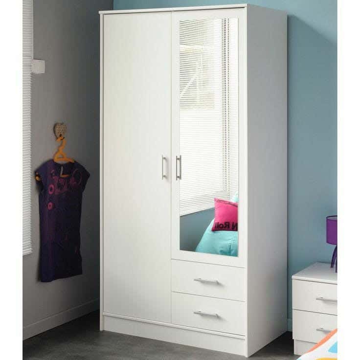 MDF Modern Wardrobe, 200x120x50 cm - White